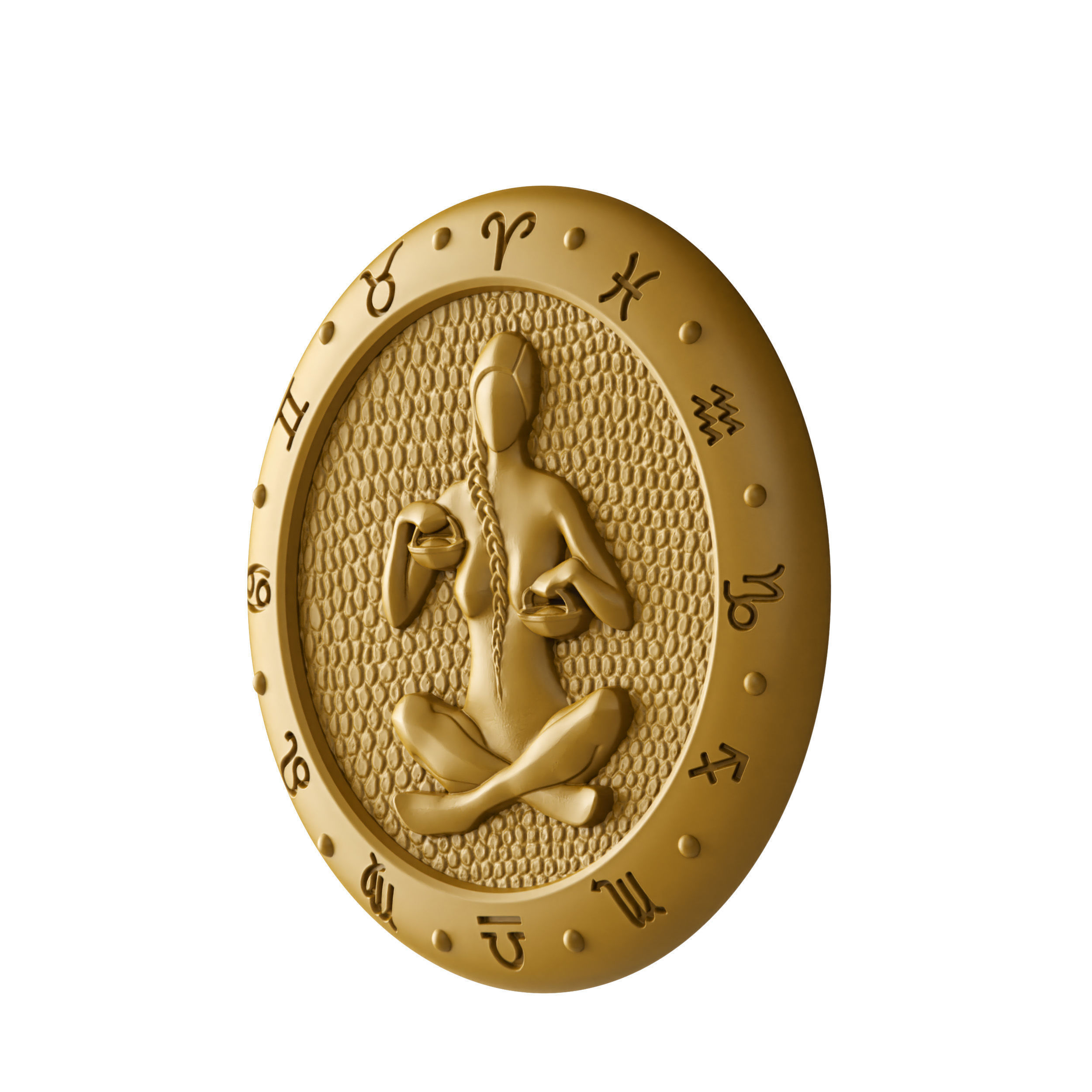 Libra Zodiac Pendant 3D print model_15
