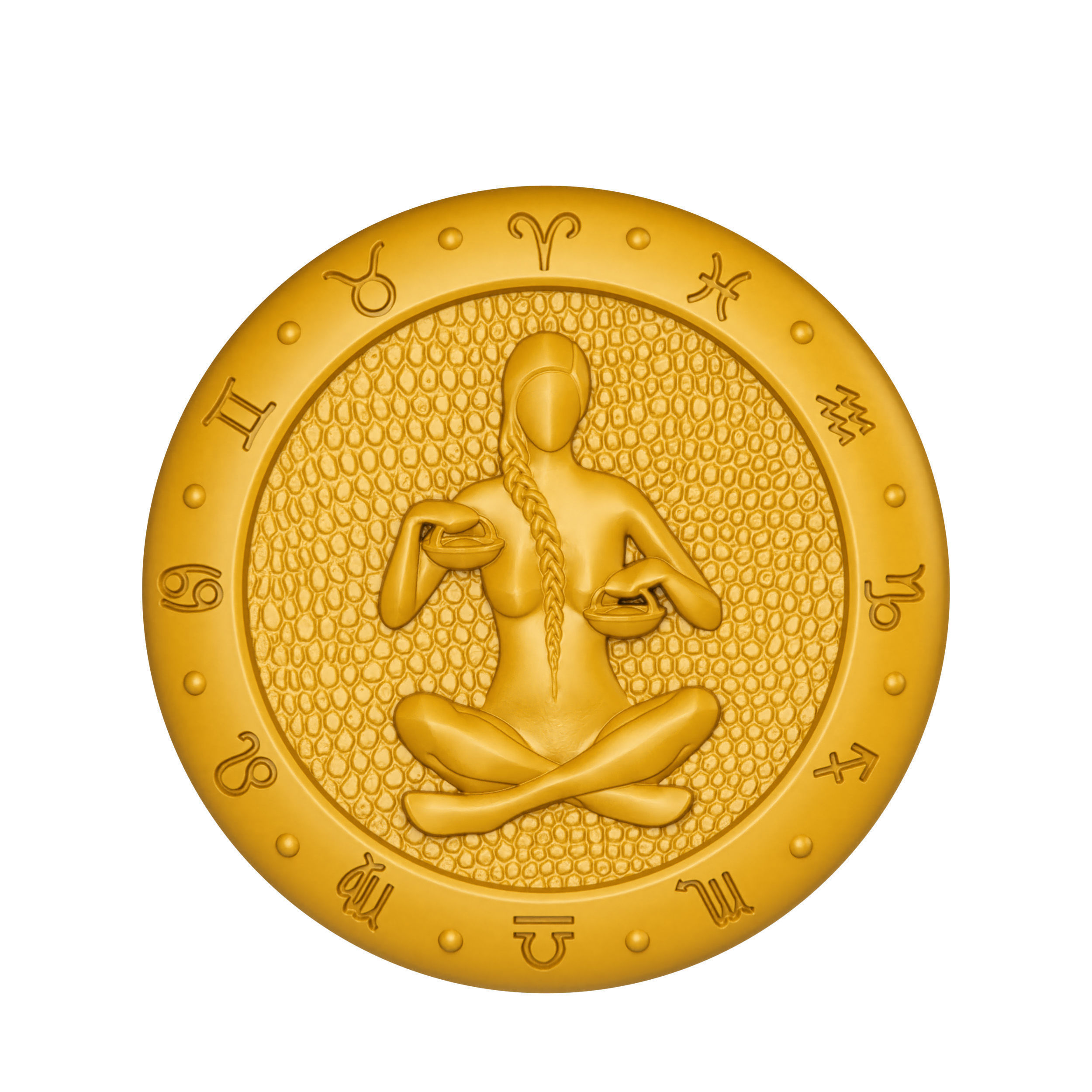 Libra Zodiac Pendant 3D print model_8