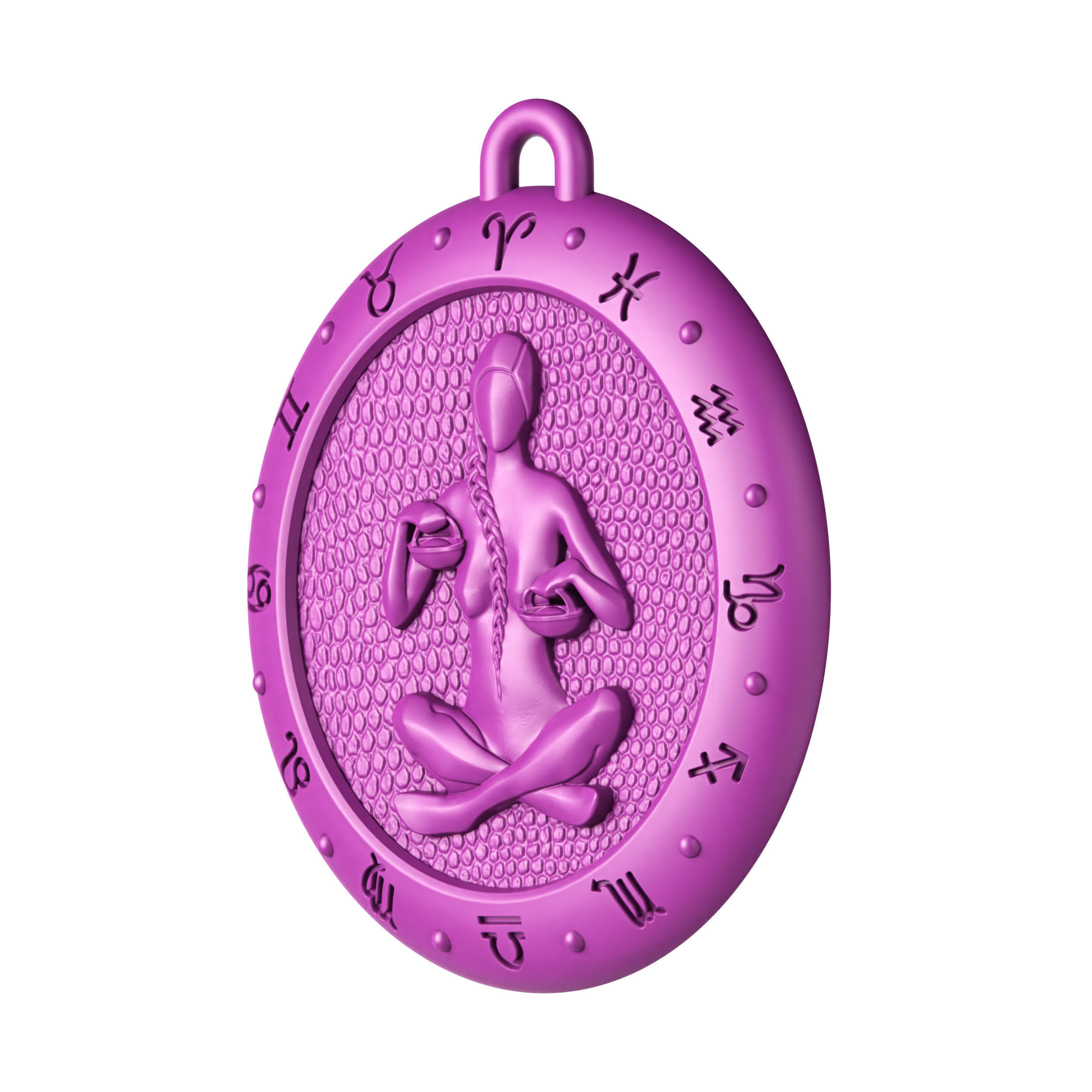 Libra Zodiac Pendant 3D print model_7