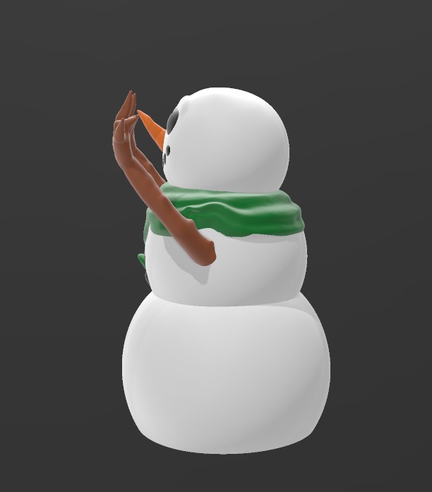 Rude snowman 3D print model_2