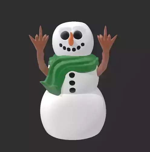 Rude snowman 3D print model