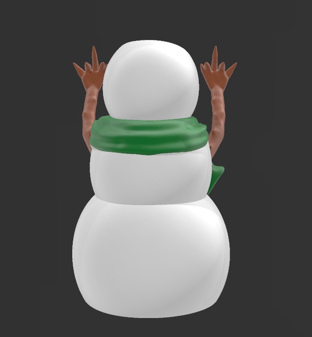 Rude snowman 3D print model_3