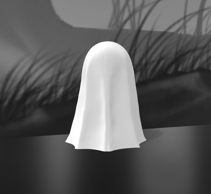 Rude middle finger ghost 3D print model_3