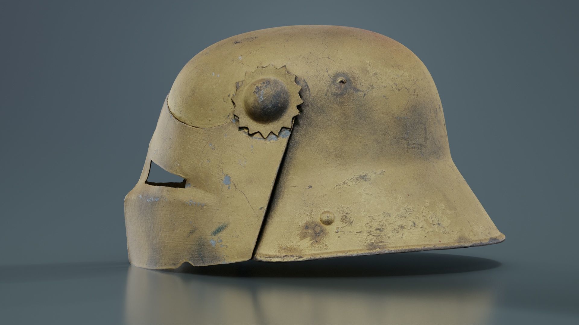 Gear Helmet Low-poly 3D model_3