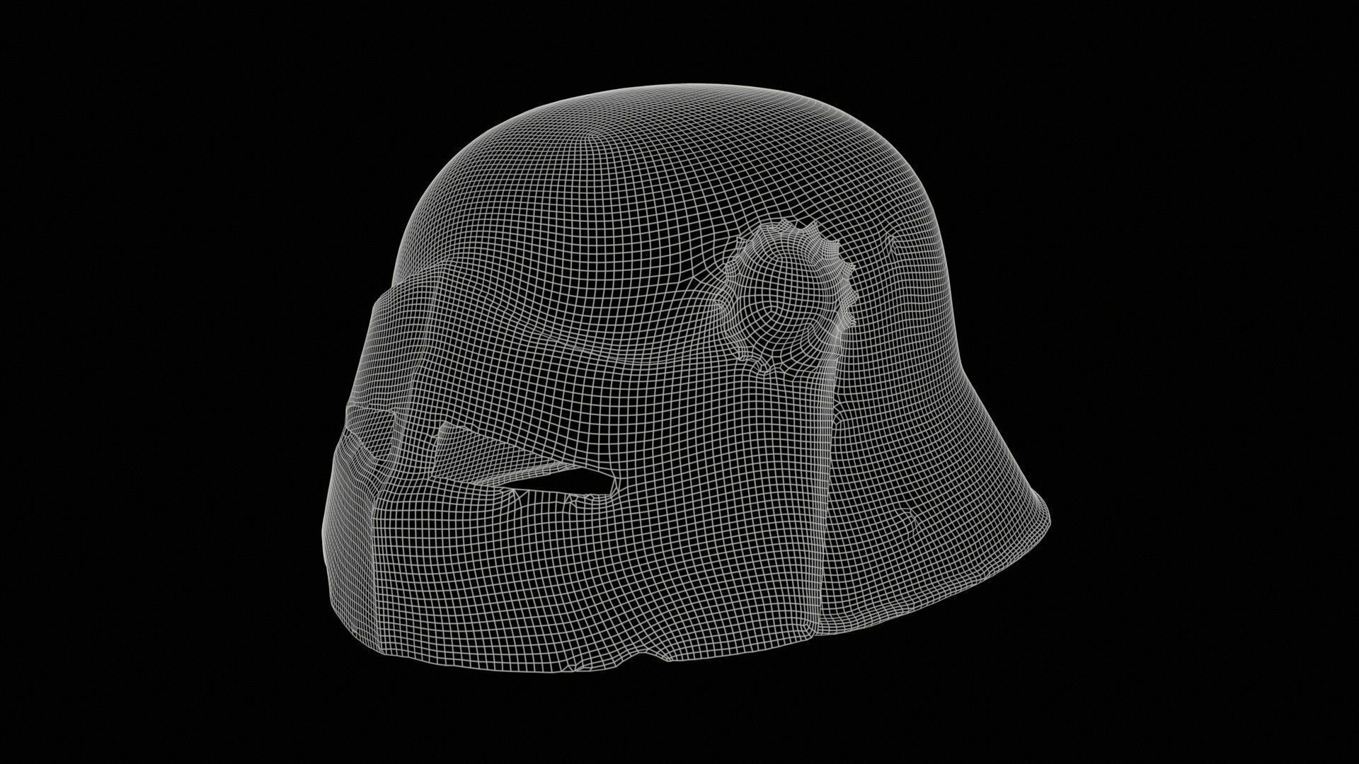 Gear Helmet Low-poly 3D model_11
