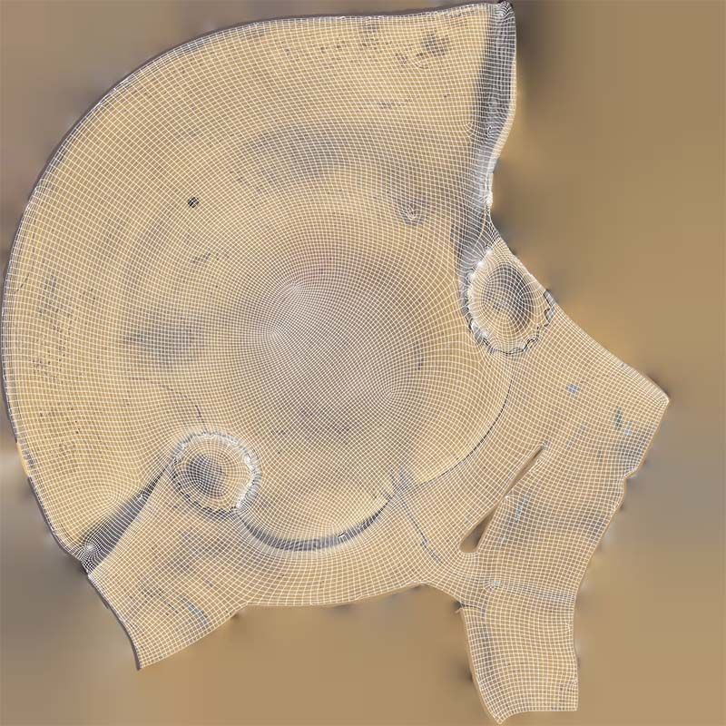 Gear Helmet Low-poly 3D model_14