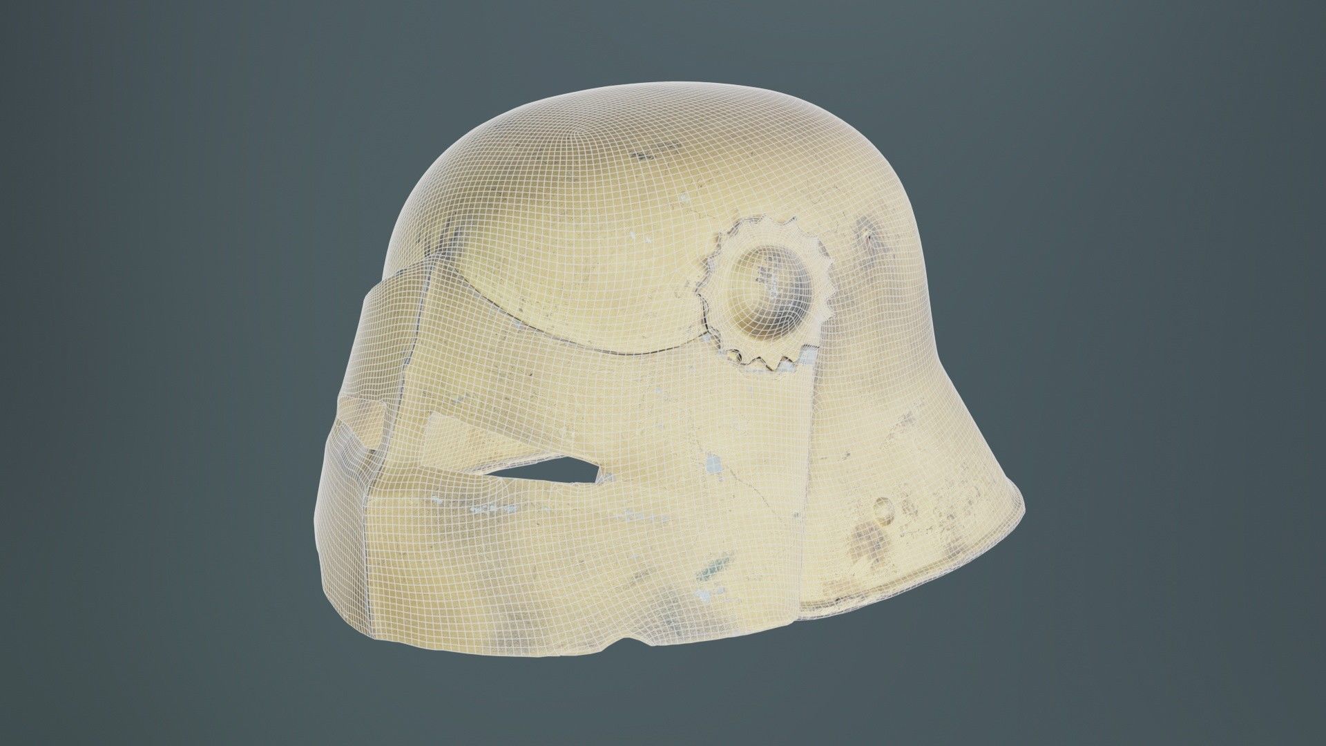 Gear Helmet Low-poly 3D model_9