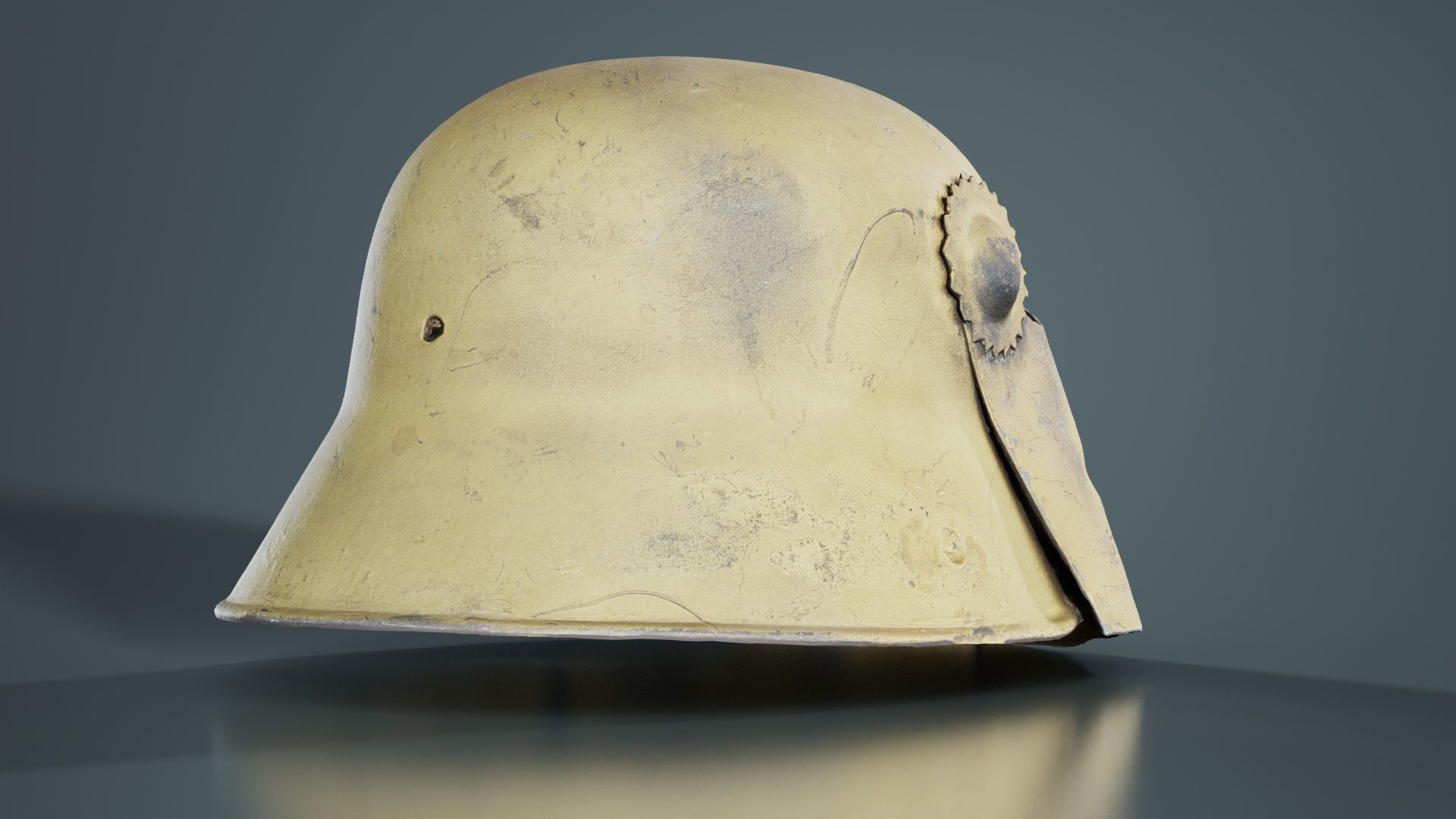 Gear Helmet Low-poly 3D model_1