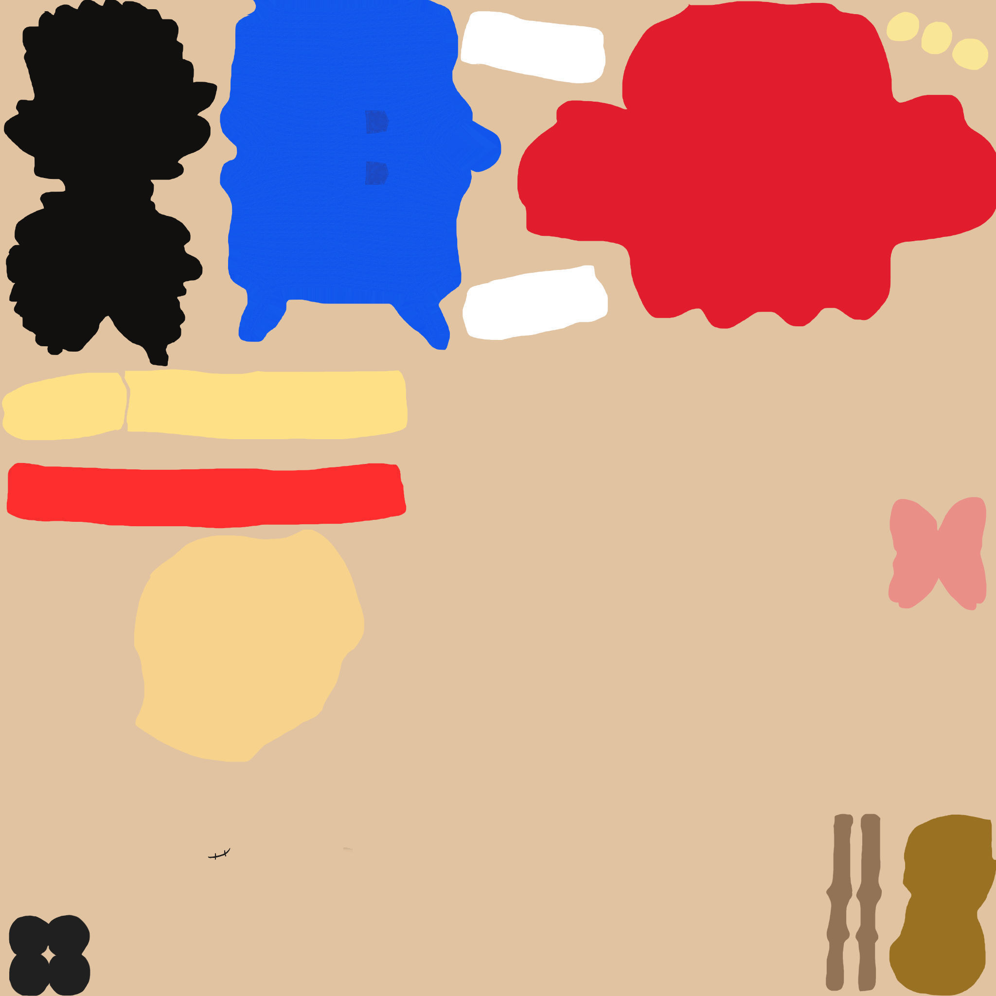 Monkey D Luffy Funko Pop Style 3D model_9