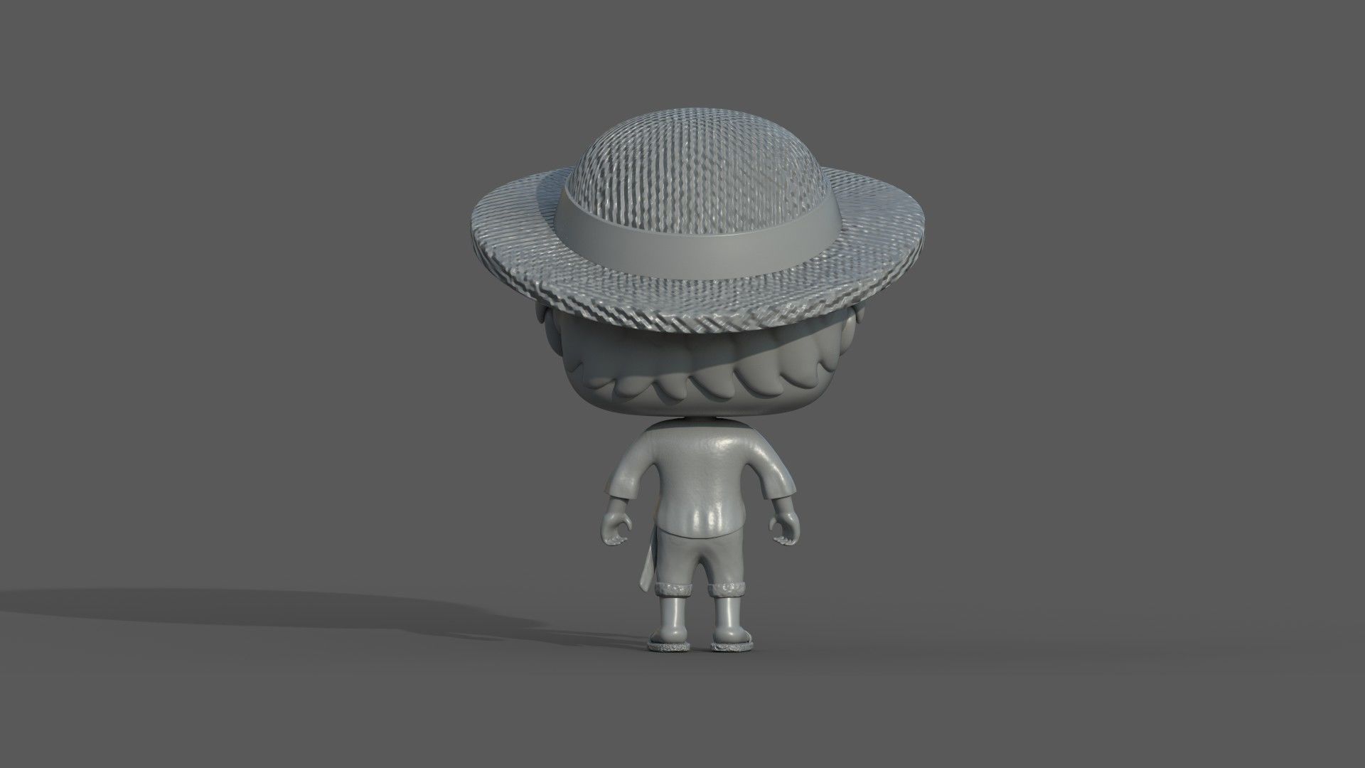 Monkey D Luffy Funko Pop Style 3D model_3