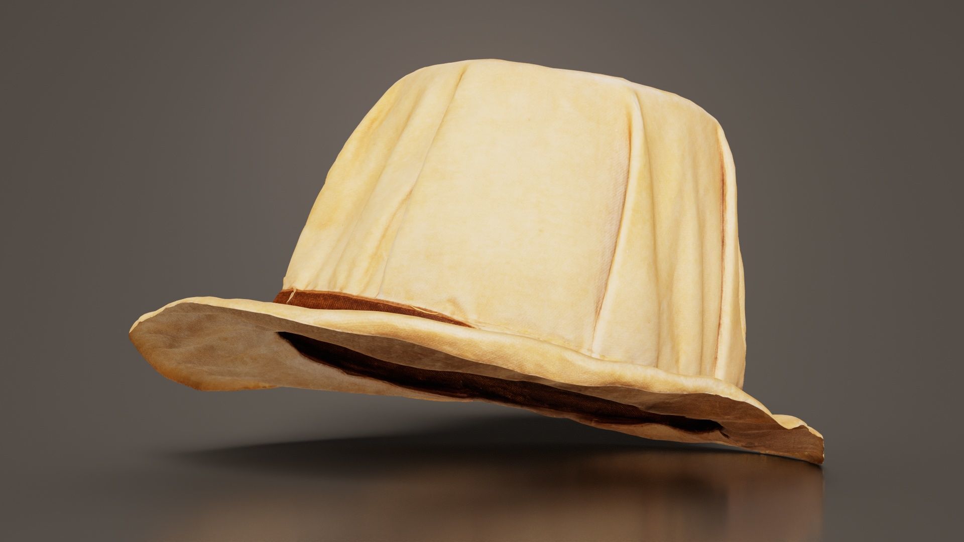 Melon Hat Low-poly 3D model_5