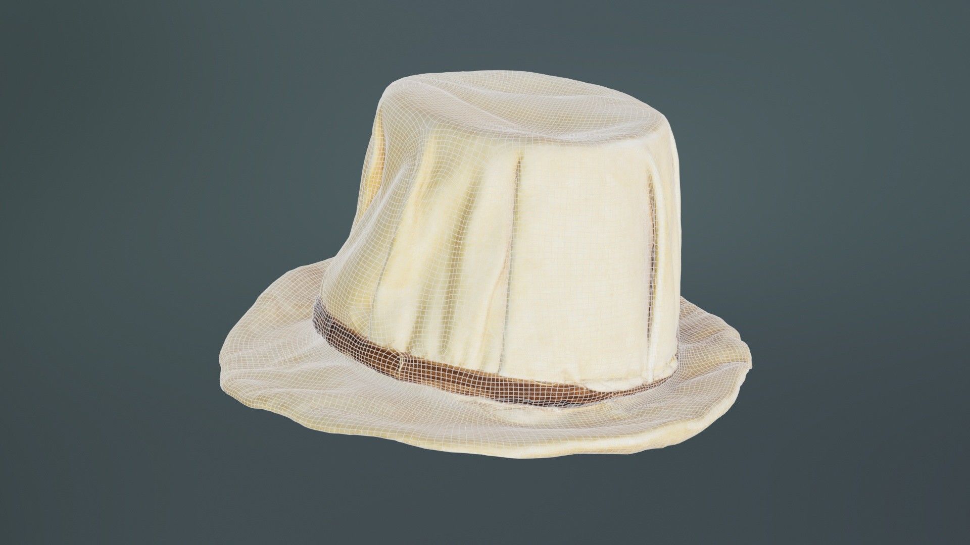 Melon Hat Low-poly 3D model_9