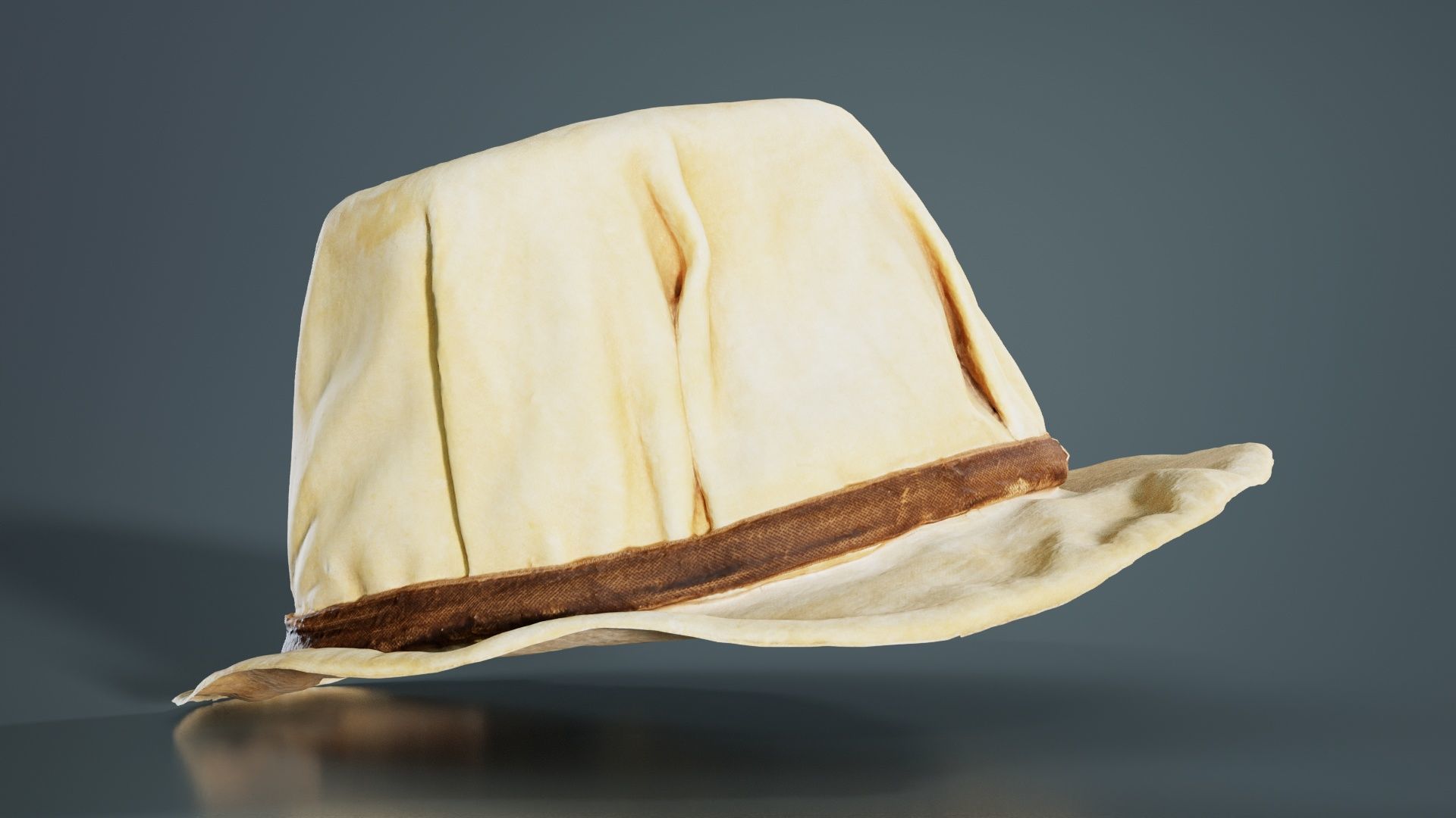 Melon Hat Low-poly 3D model_7