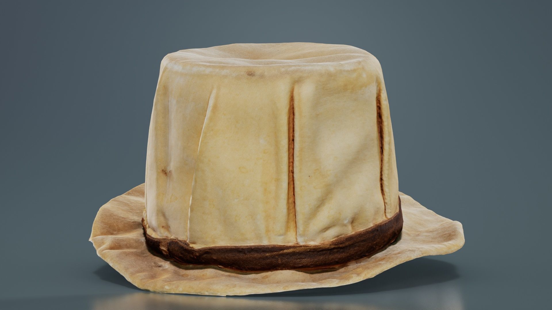 Melon Hat Low-poly 3D model_4