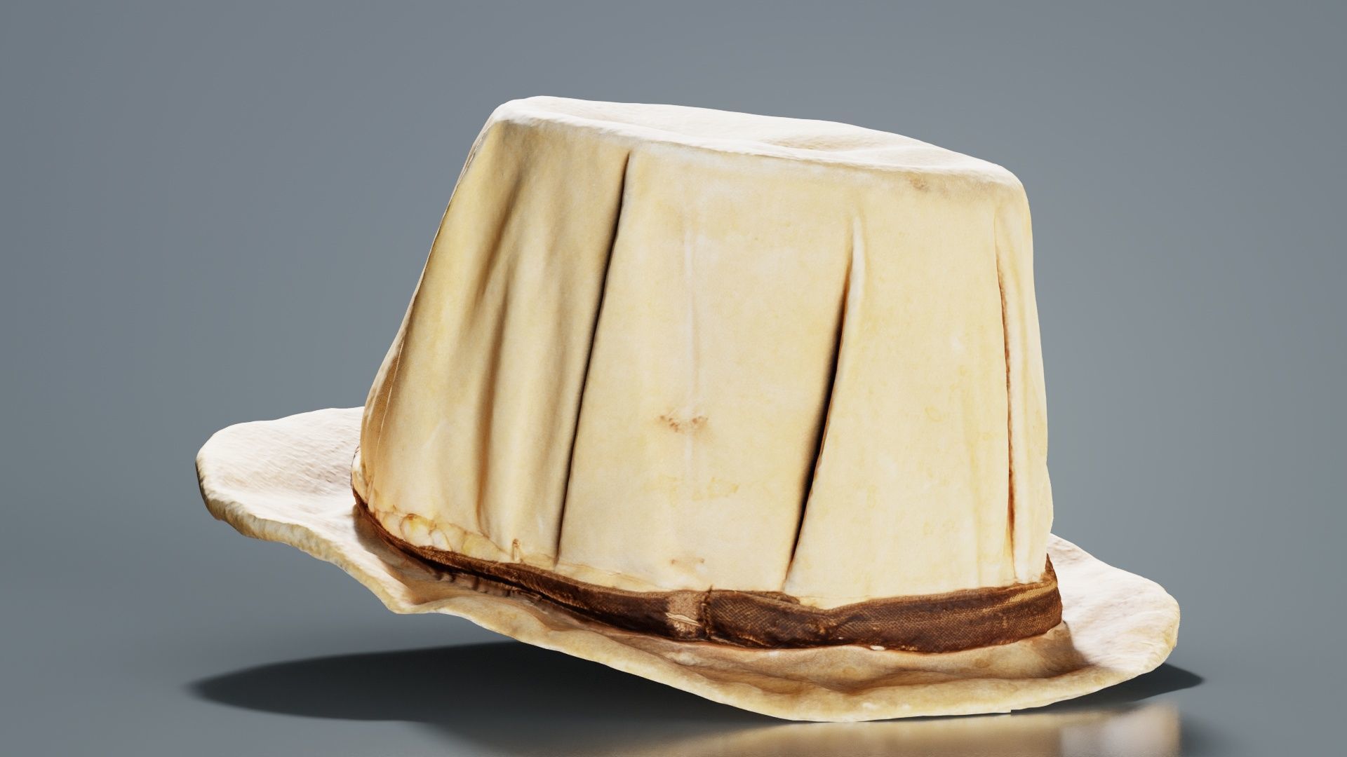 Melon Hat Low-poly 3D model_2