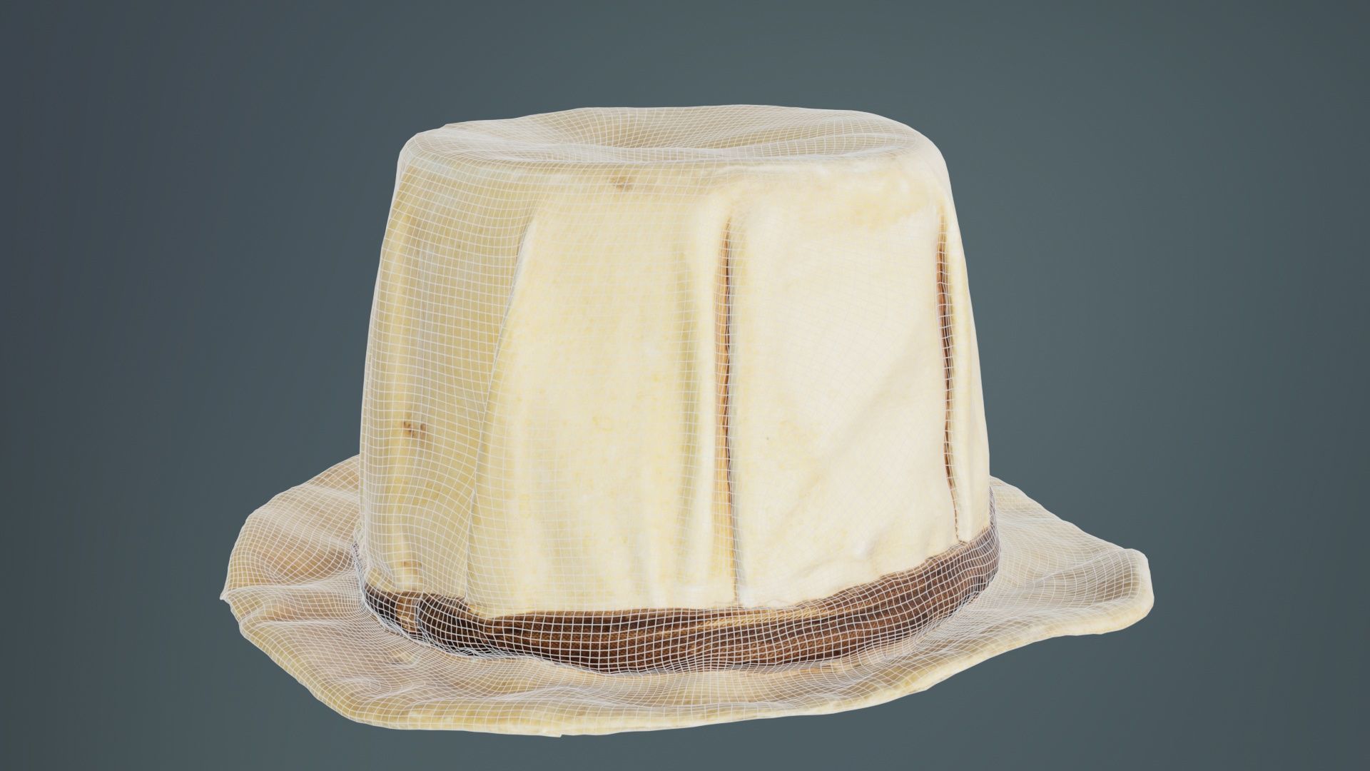 Melon Hat Low-poly 3D model_10