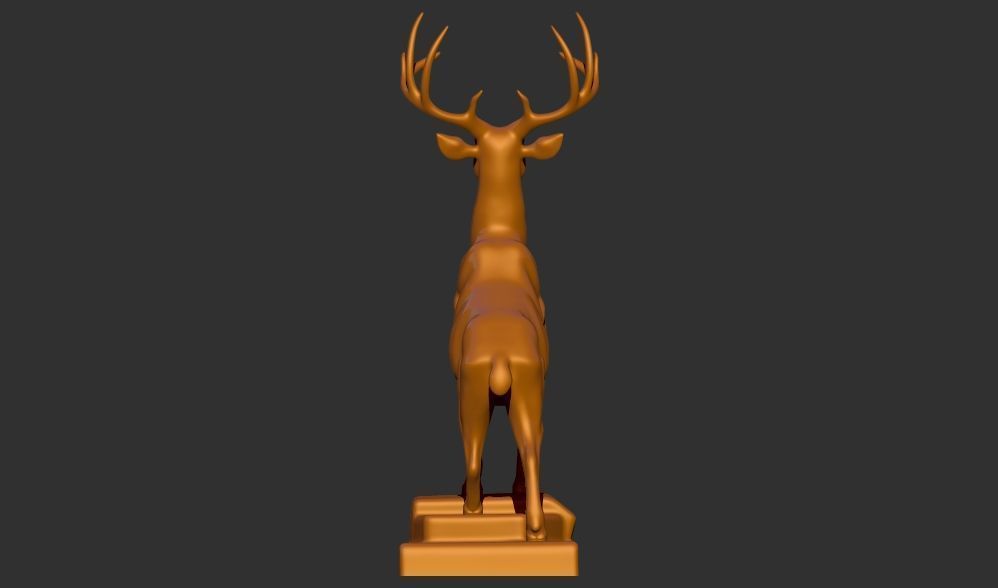 Vintage Deer Statue 3d printable model 3D print model 3D print model_7