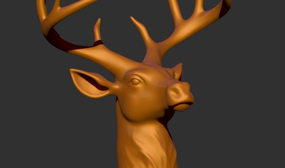Vintage Deer Statue 3d printable model 3D print model 3D print model_8