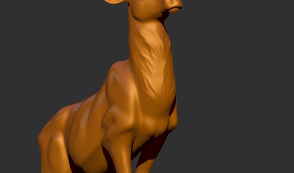 Vintage Deer Statue 3d printable model 3D print model 3D print model_5