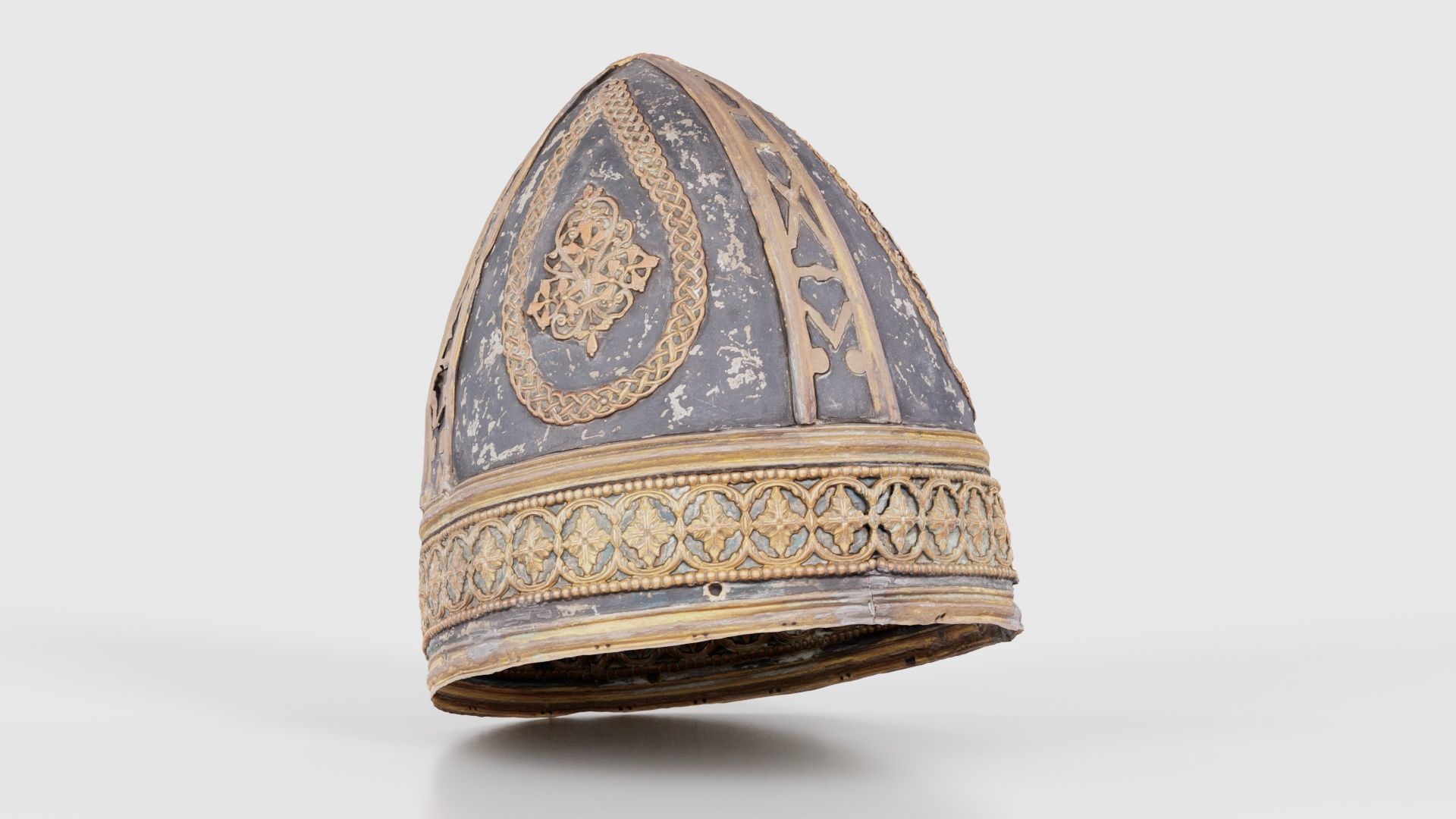 Pointy Decorated Hat Low-poly 3D model_16