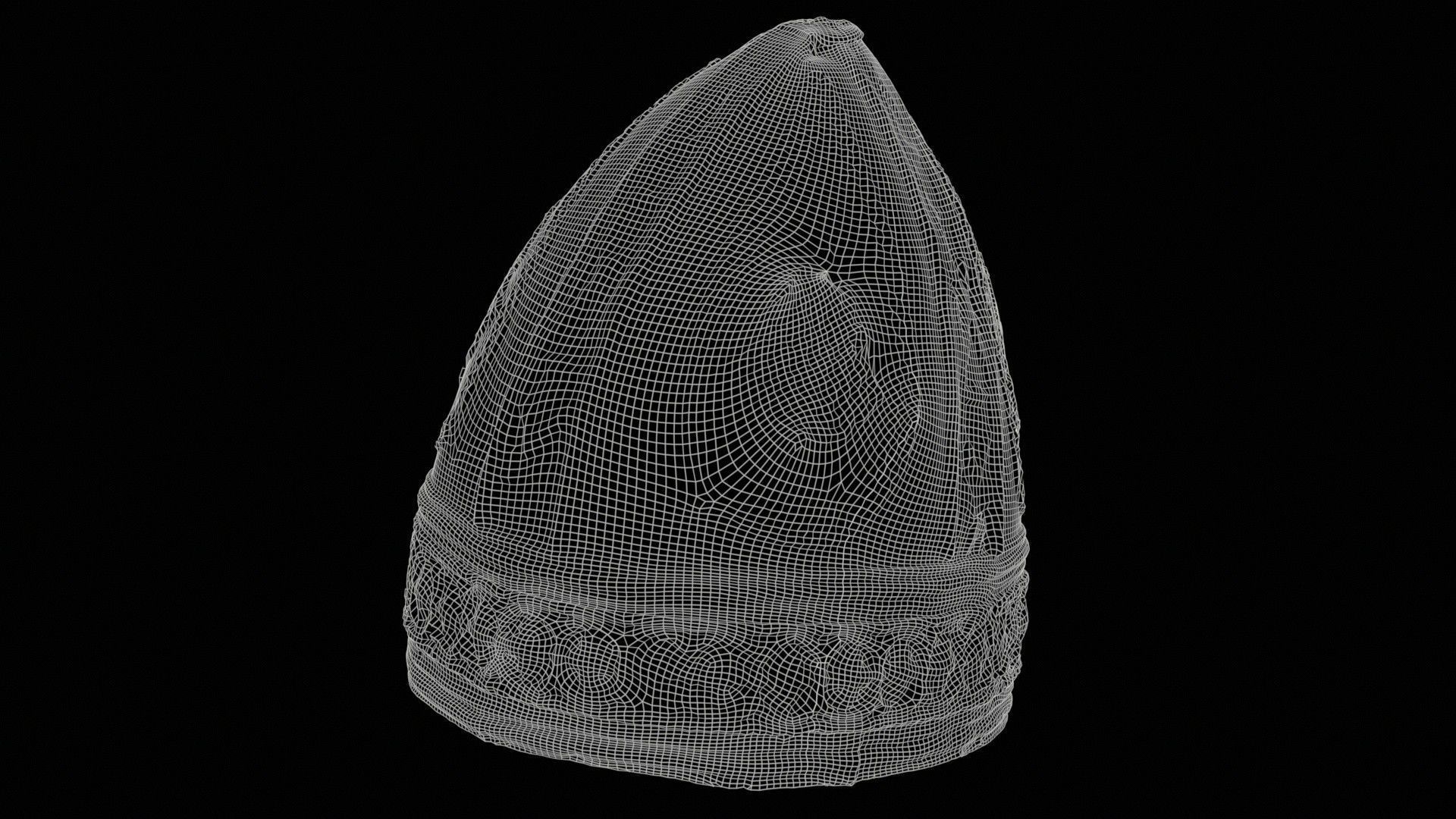 Pointy Decorated Hat Low-poly 3D model_11