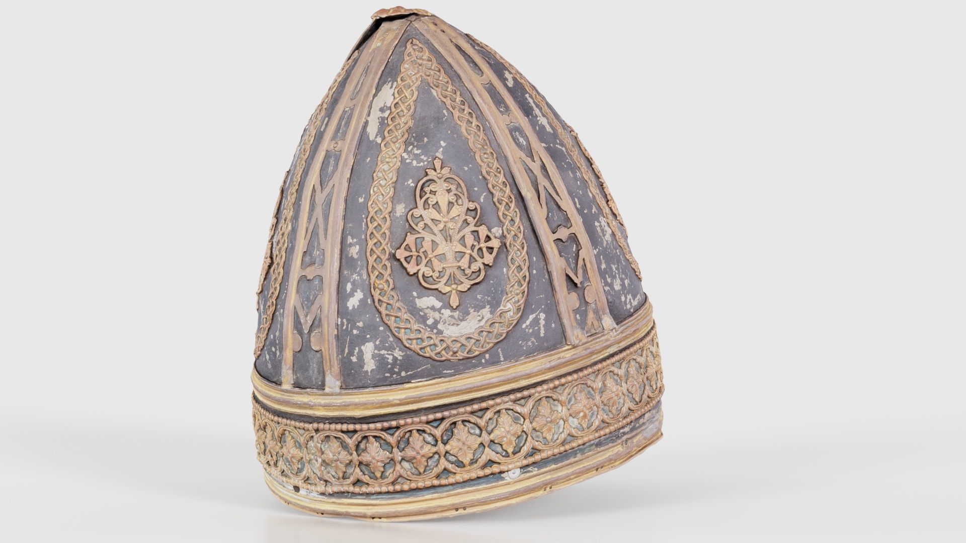 Pointy Decorated Hat Low-poly 3D model_20