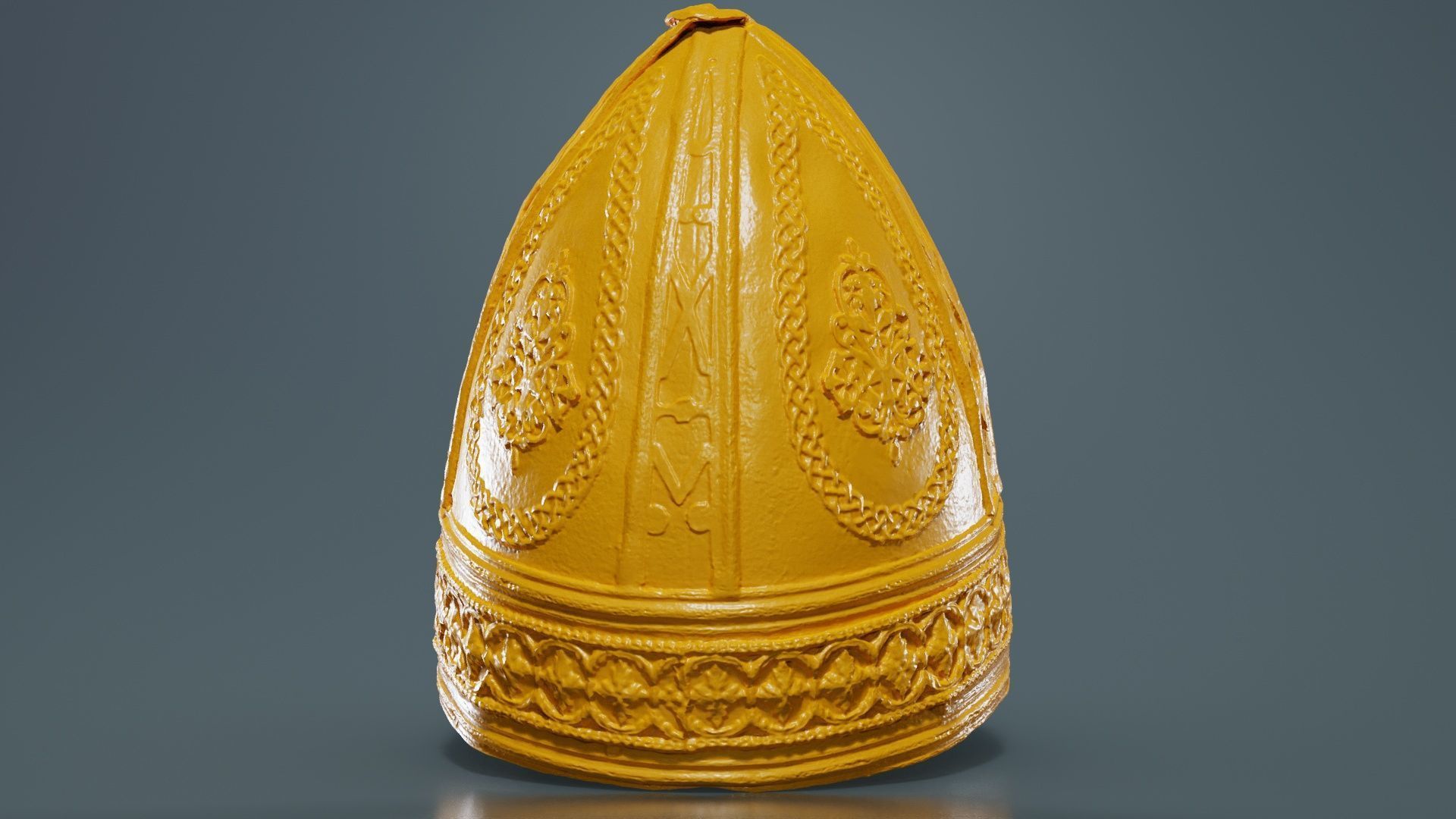 Pointy Decorated Hat Low-poly 3D model_13