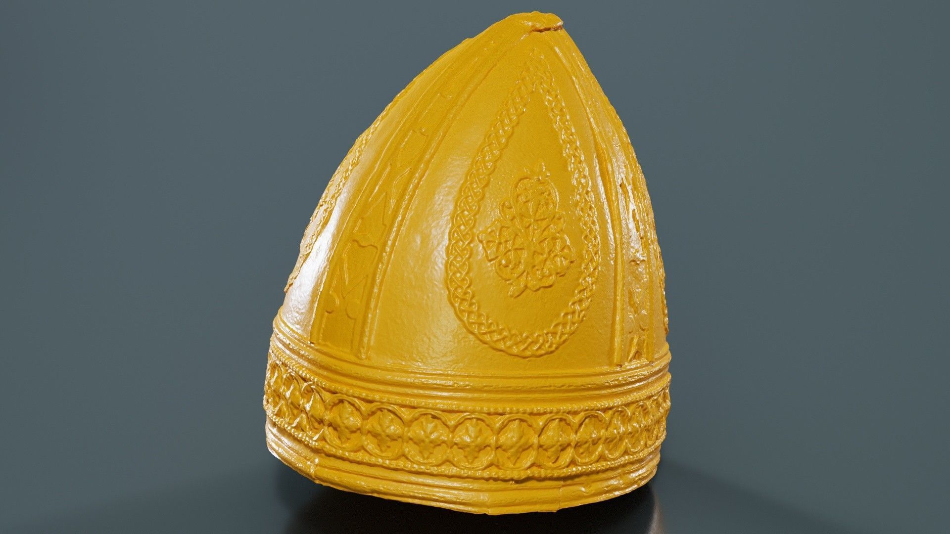 Pointy Decorated Hat Low-poly 3D model_12