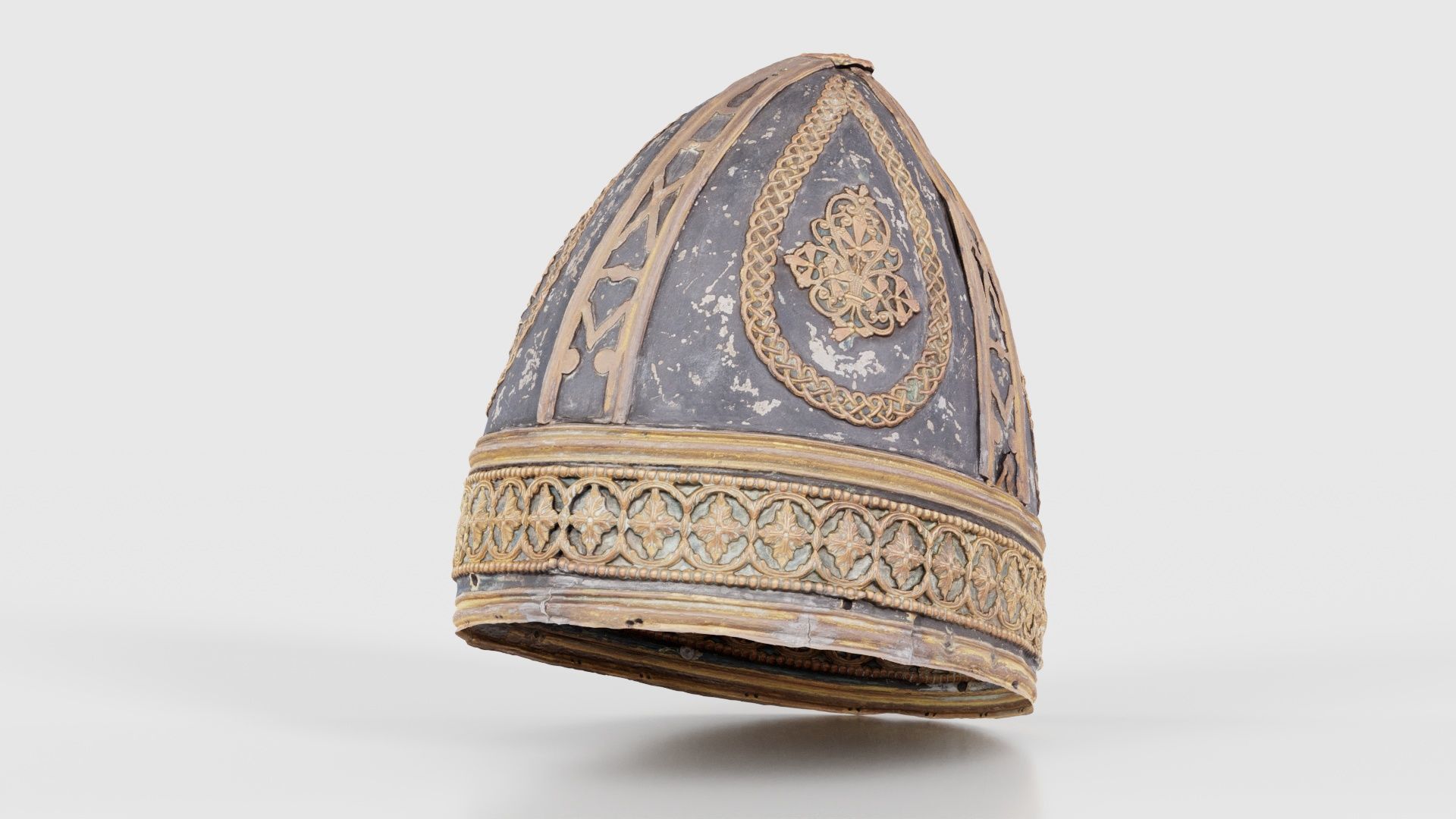 Pointy Decorated Hat Low-poly 3D model_26