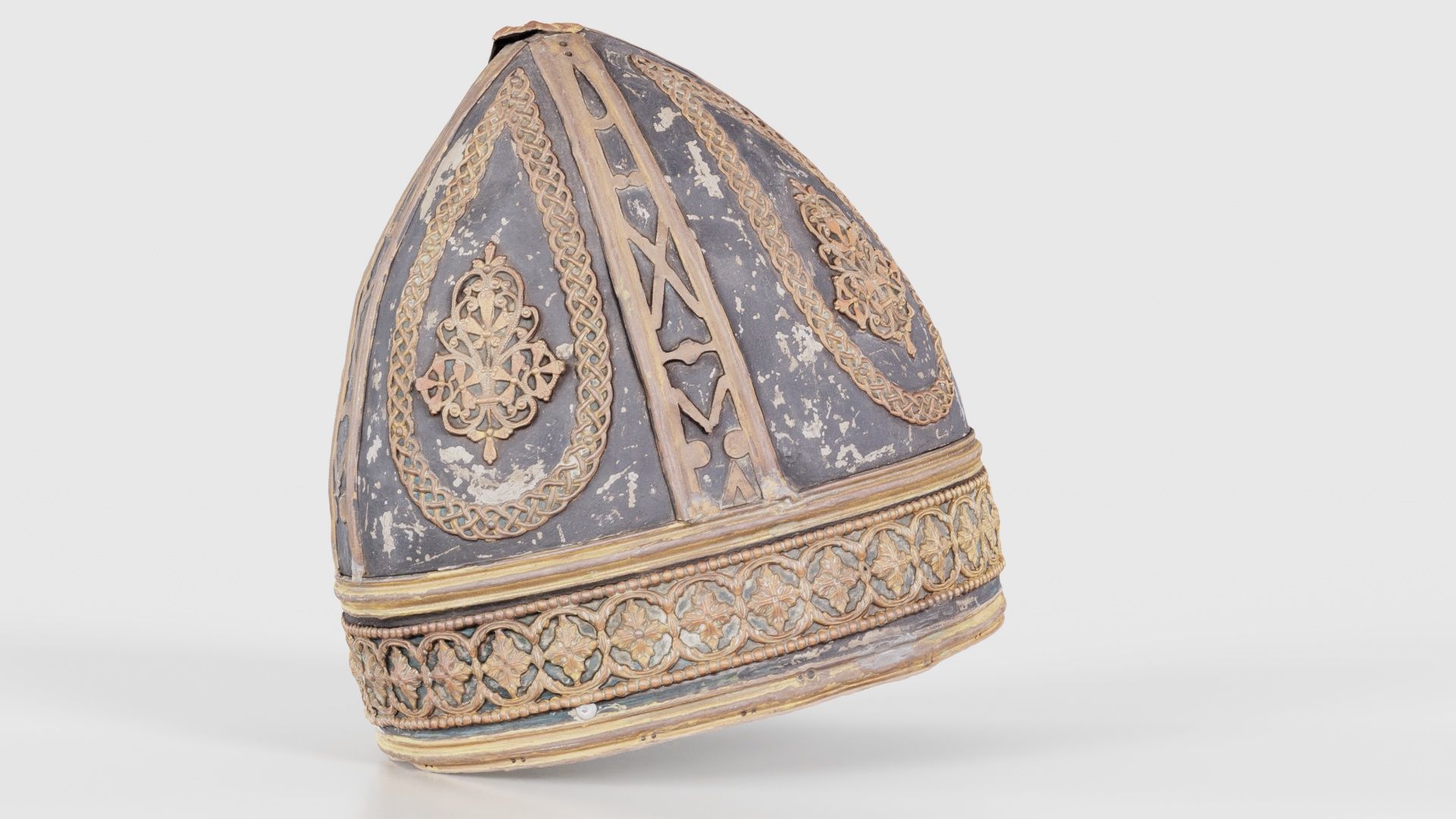 Pointy Decorated Hat Low-poly 3D model_19