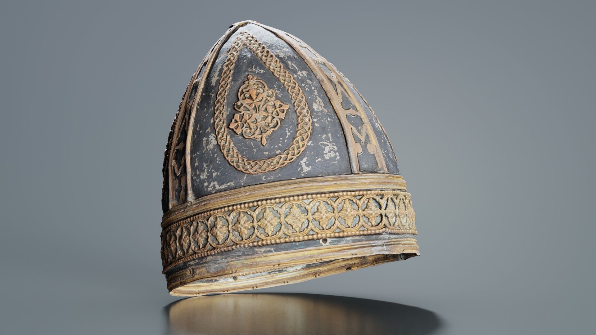 Pointy Decorated Hat Low-poly 3D model_2