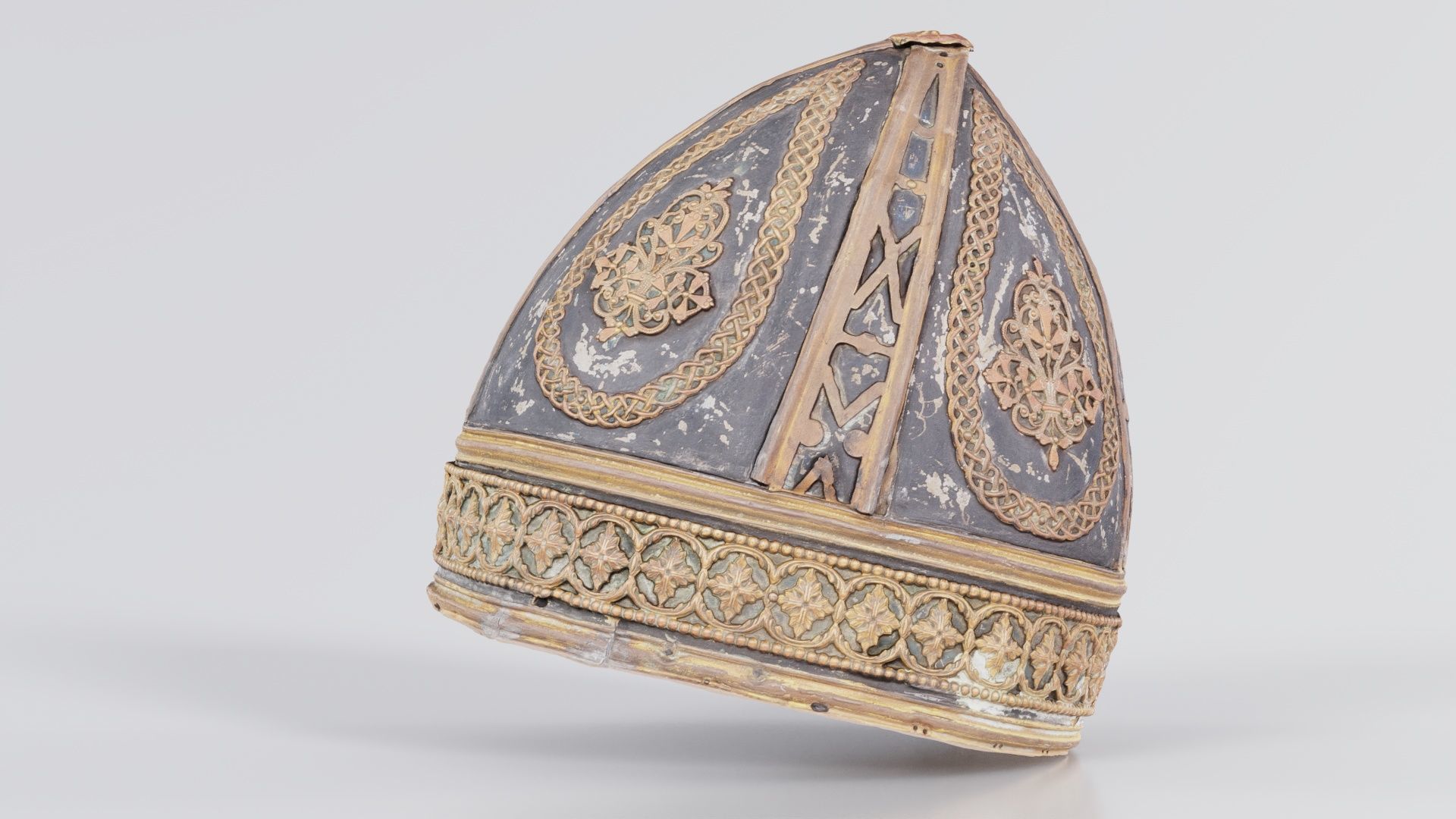 Pointy Decorated Hat Low-poly 3D model_6