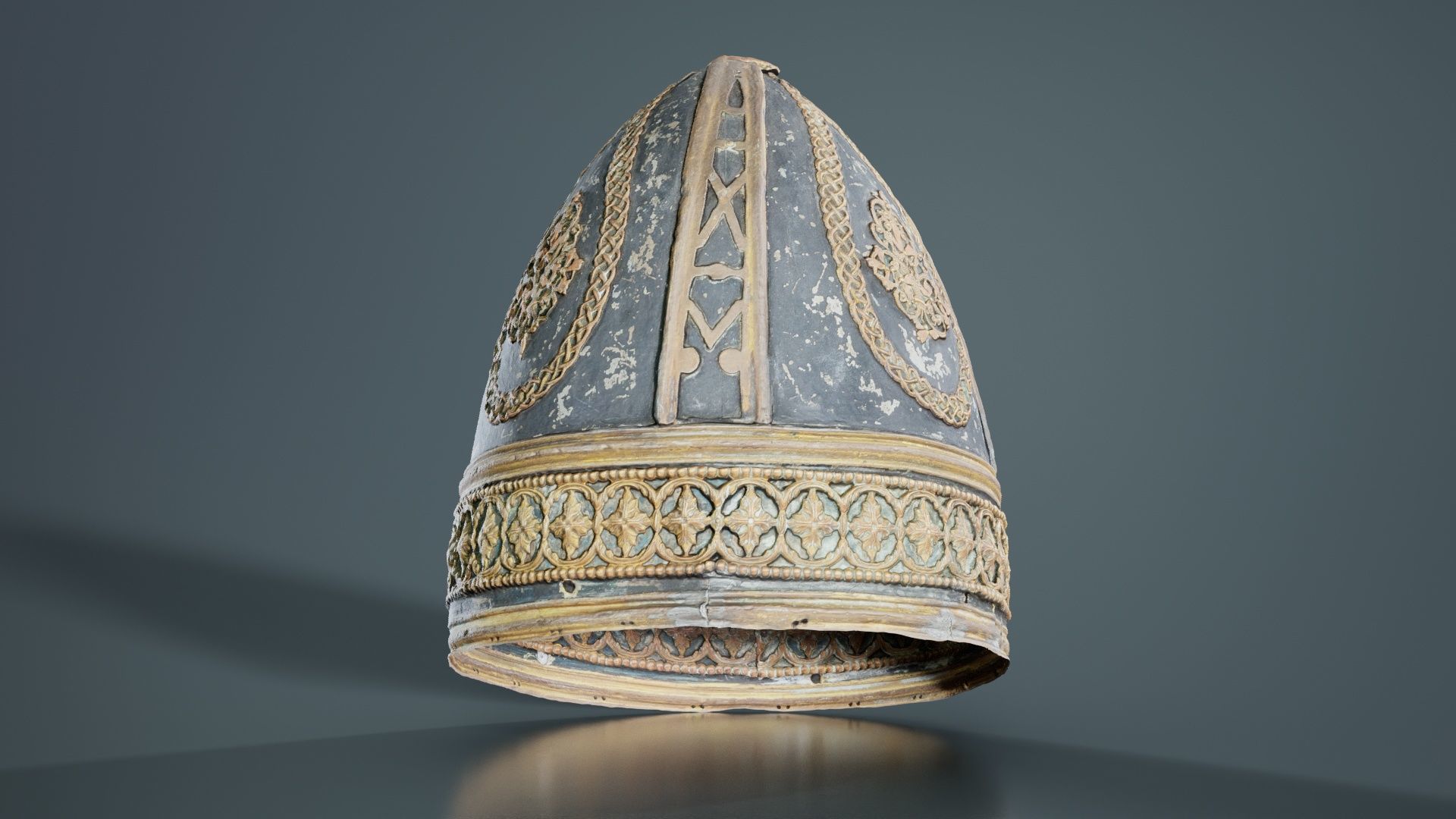 Pointy Decorated Hat Low-poly 3D model_4