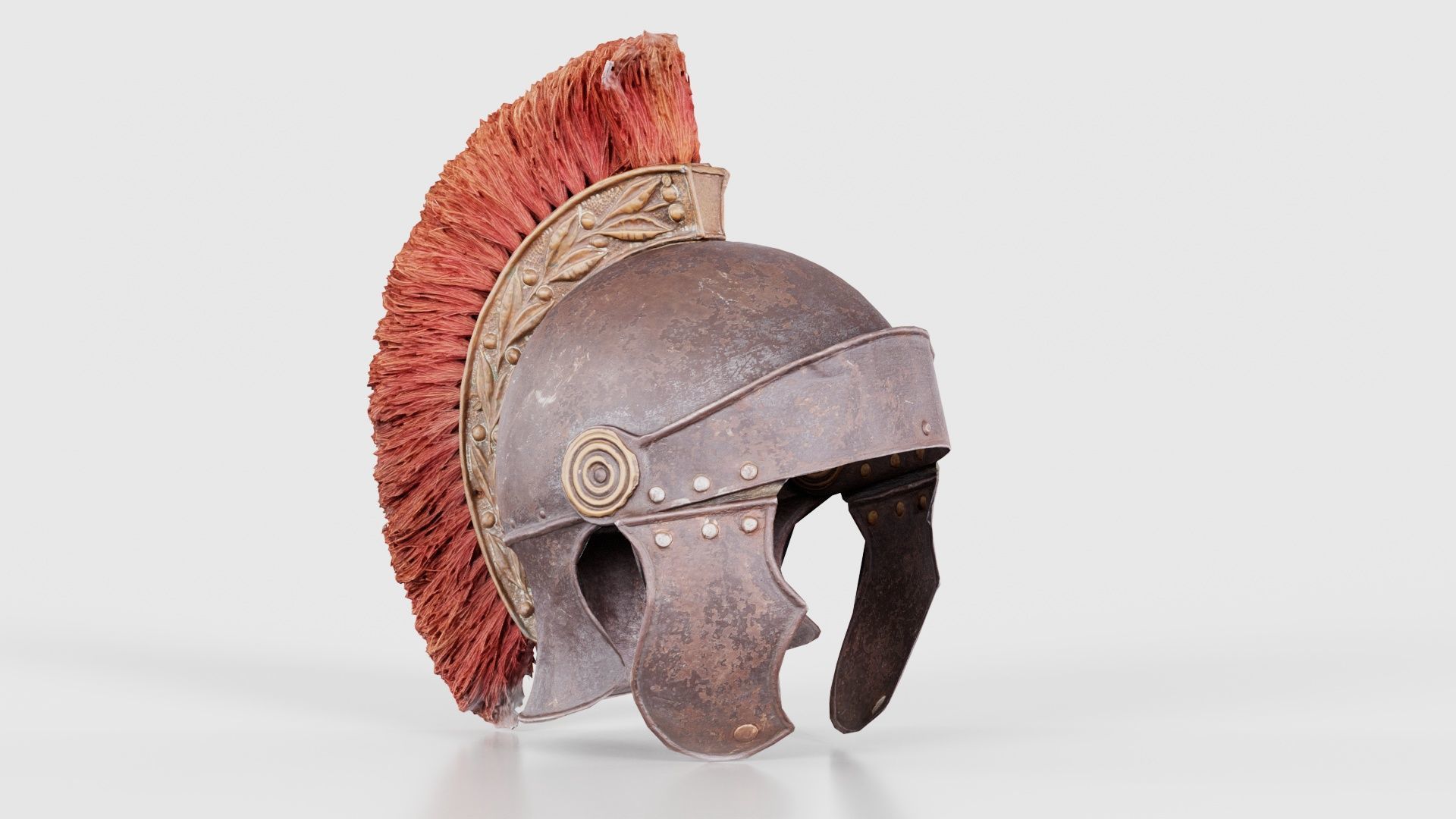 Roman Helmet Low-poly 3D model_17