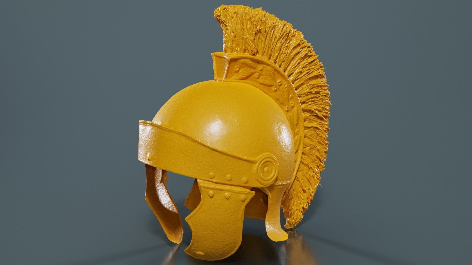 Roman Helmet Low-poly 3D model_12