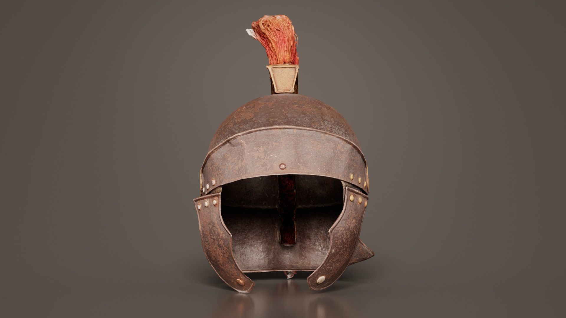 Roman Helmet Low-poly 3D model_7