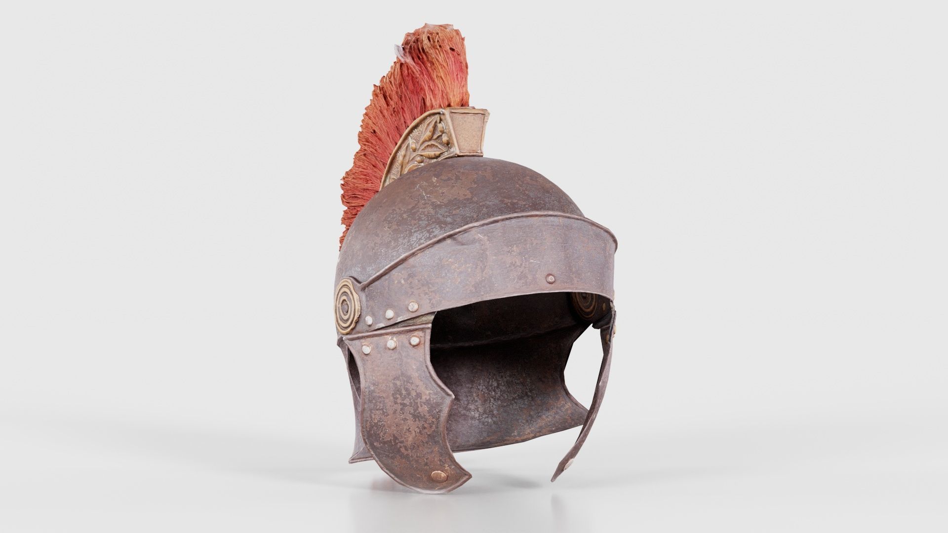 Roman Helmet Low-poly 3D model_16