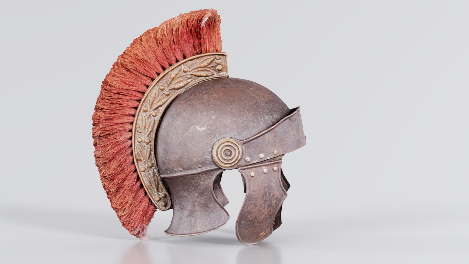Roman Helmet Low-poly 3D model_3
