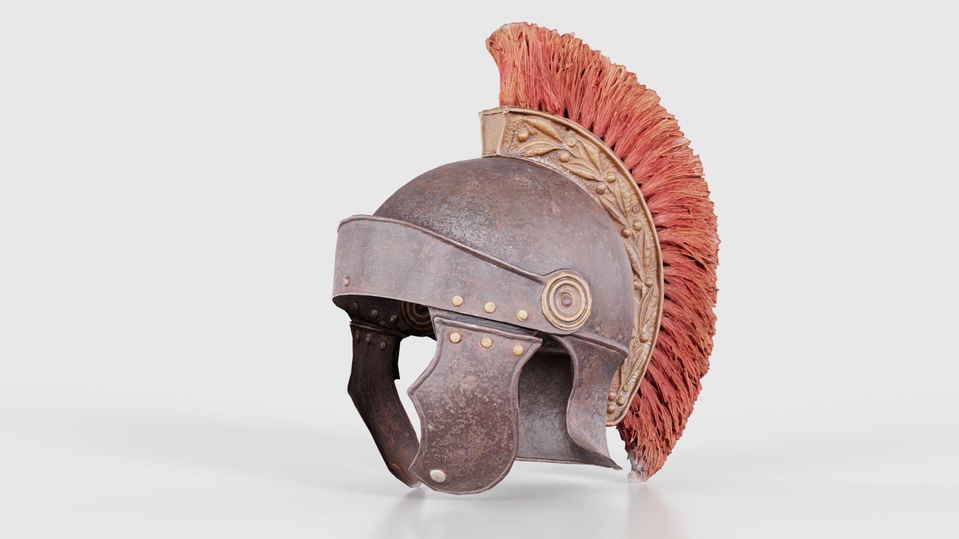 Roman Helmet Low-poly 3D model_25