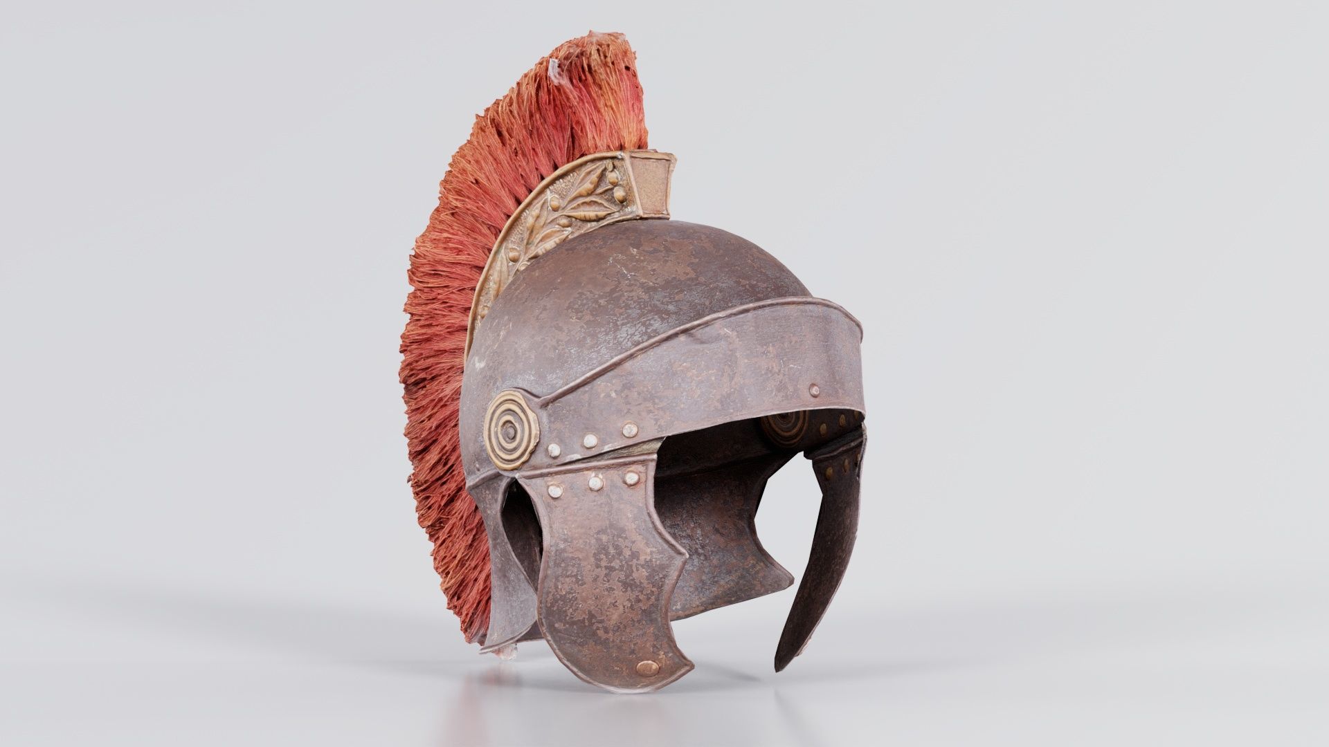 Roman Helmet Low-poly 3D model_4
