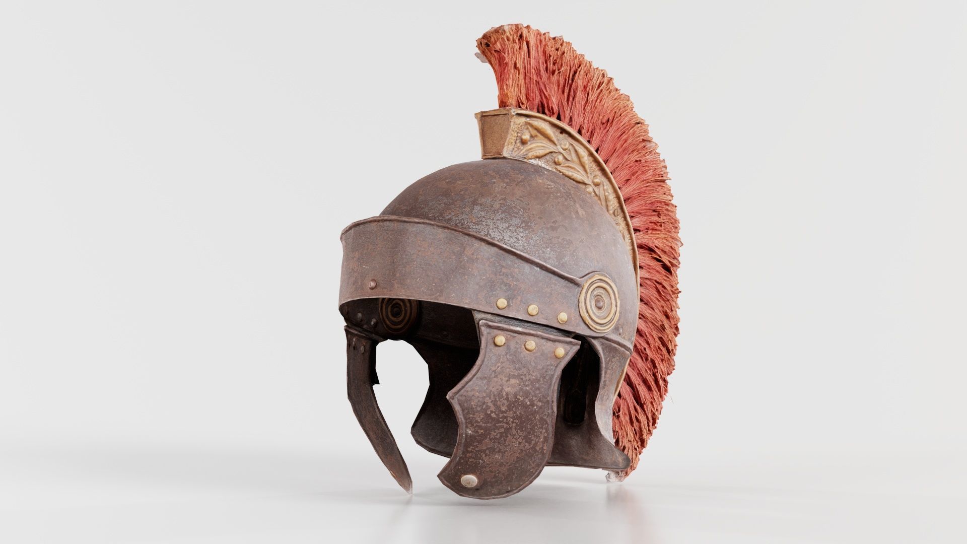 Roman Helmet Low-poly 3D model_8