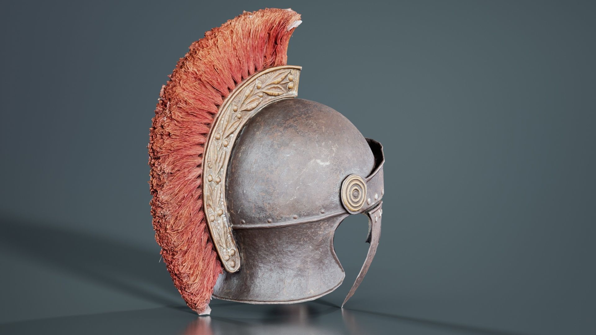 Roman Helmet Low-poly 3D model_6