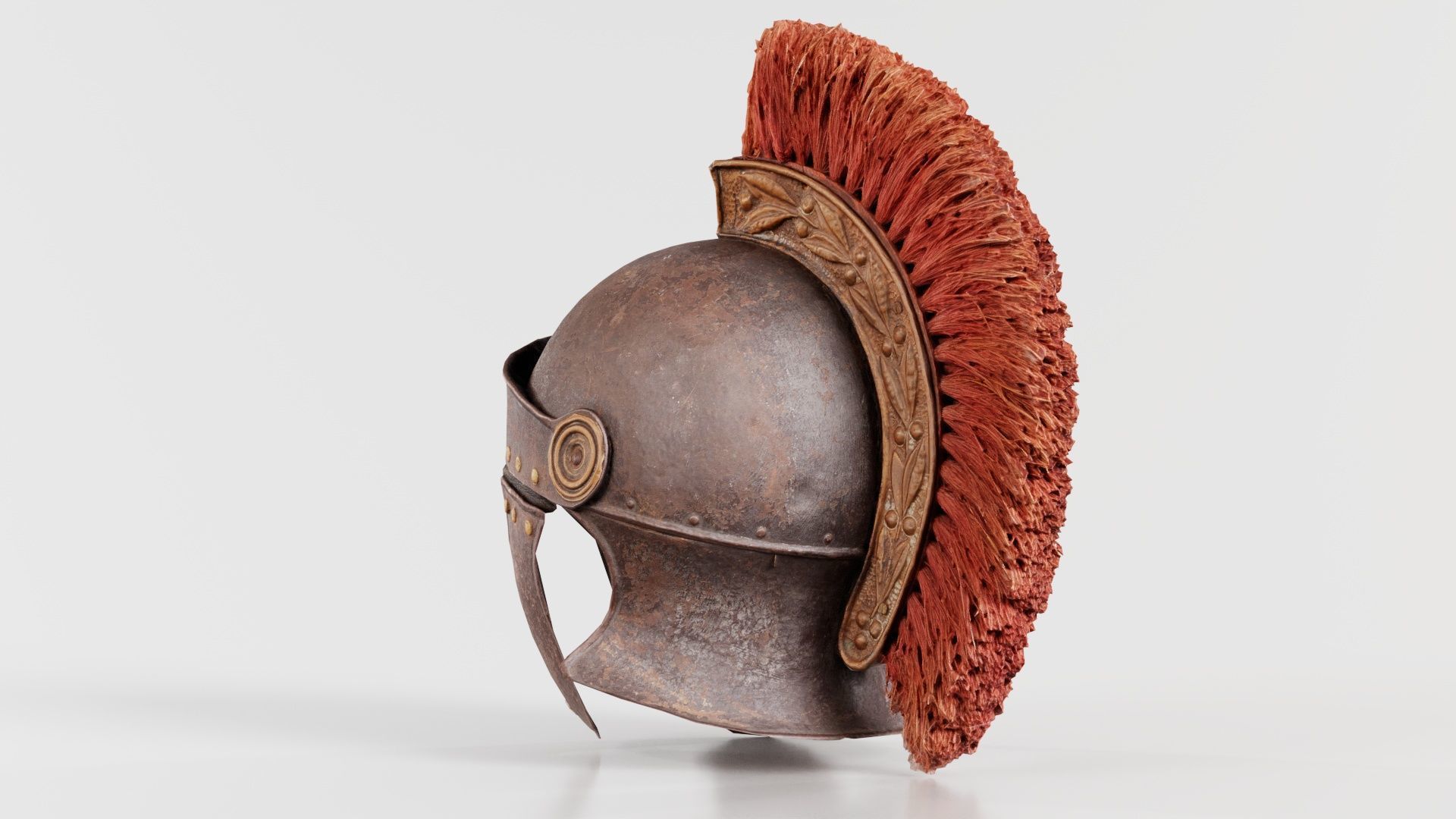 Roman Helmet Low-poly 3D model_1