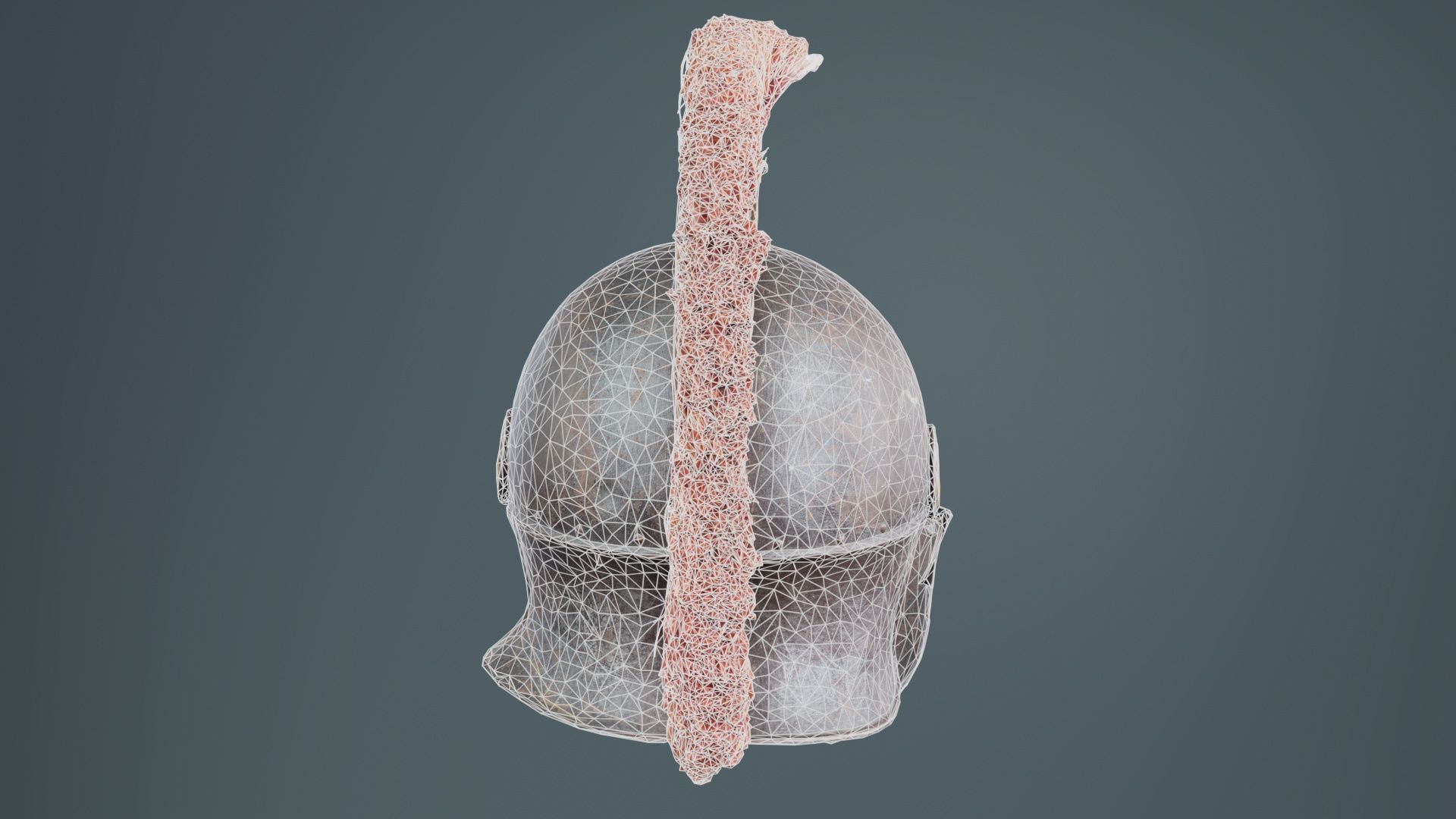 Roman Helmet Low-poly 3D model_10