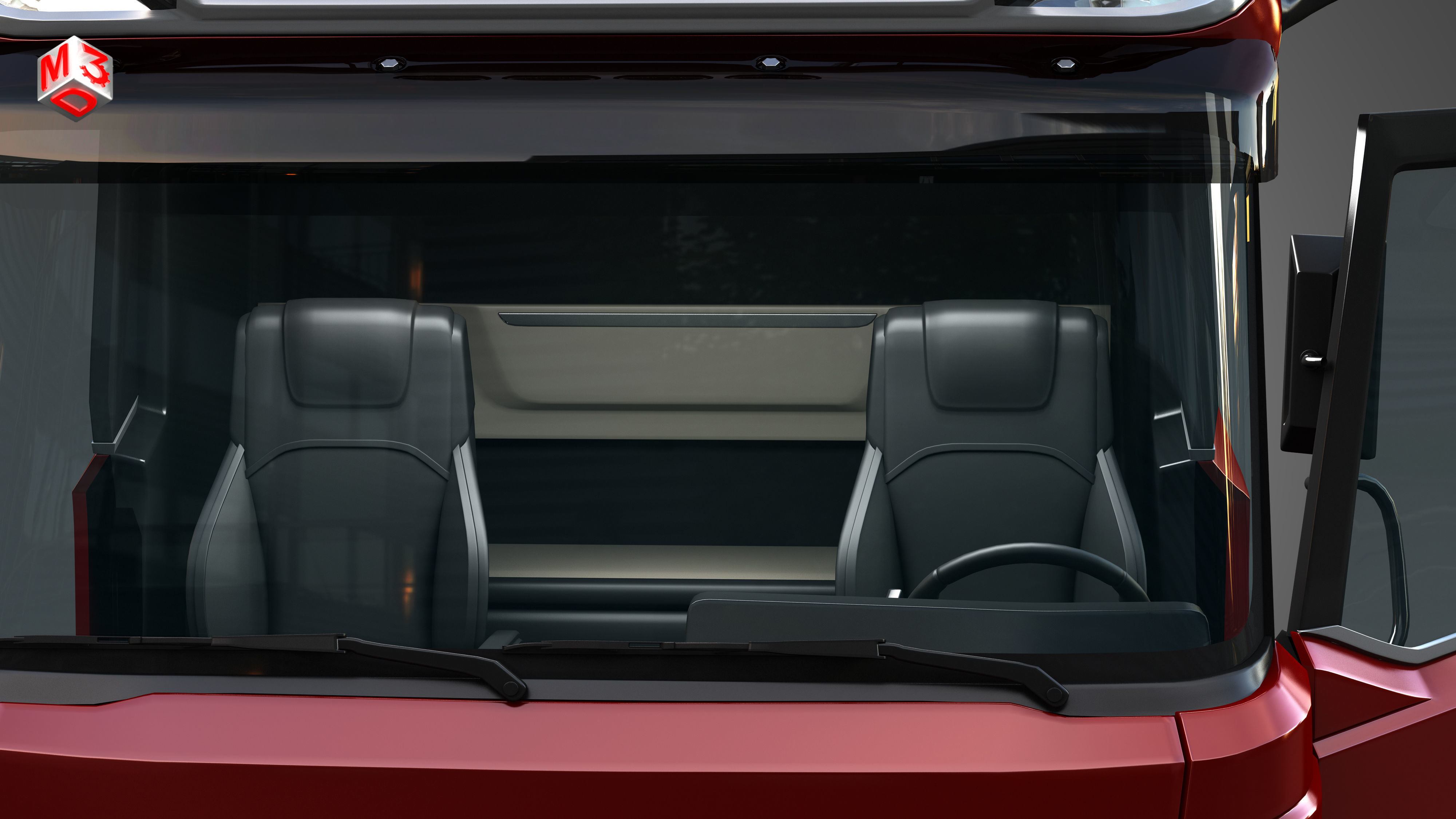 XG 530 Truck with 3-Axle Container Trailer 3D model_19