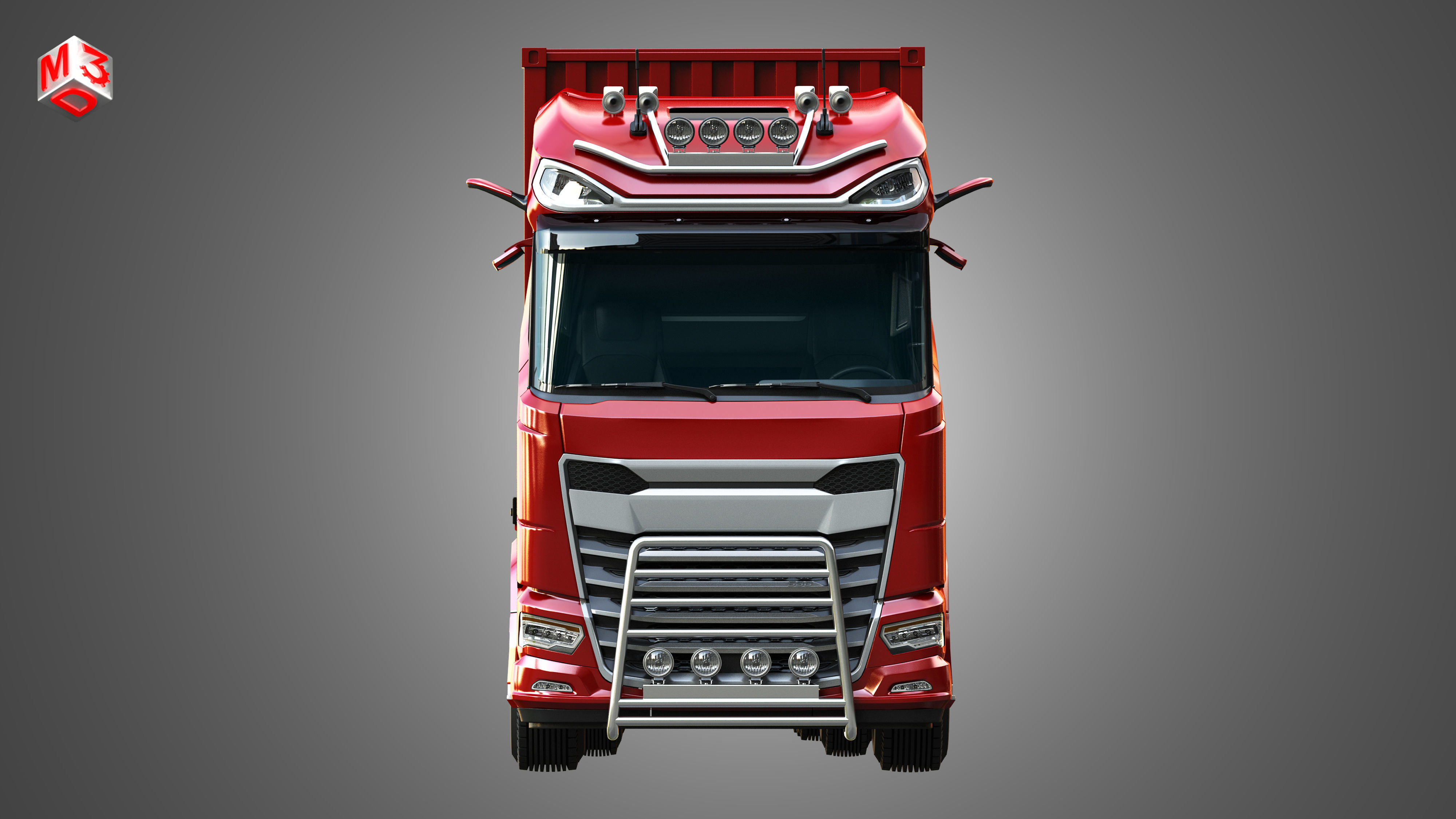 XG 530 Truck with 3-Axle Container Trailer 3D model_10