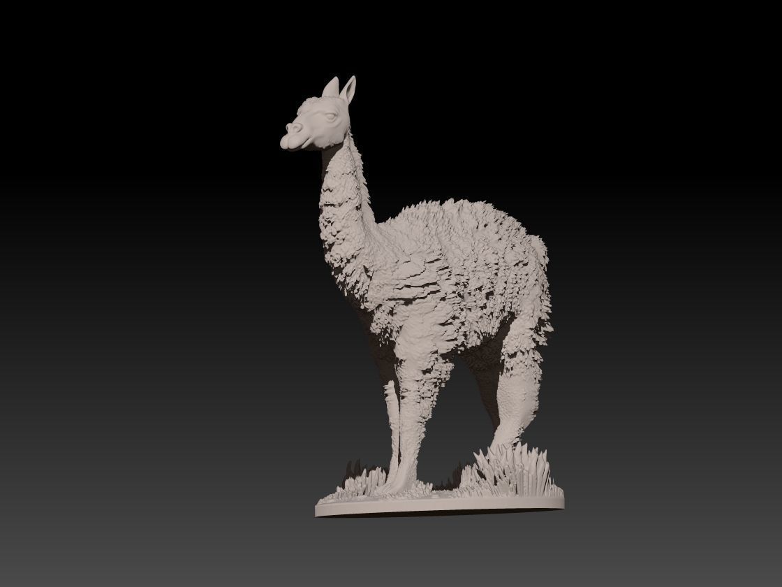 Guanaco patagonico 3D print model_1