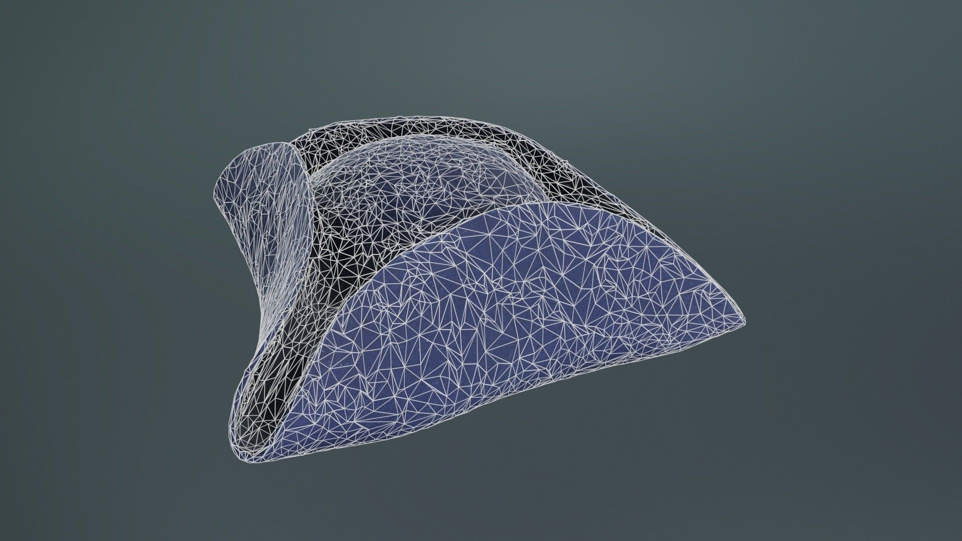 Triangle Hat Plain Low-poly 3D model_9