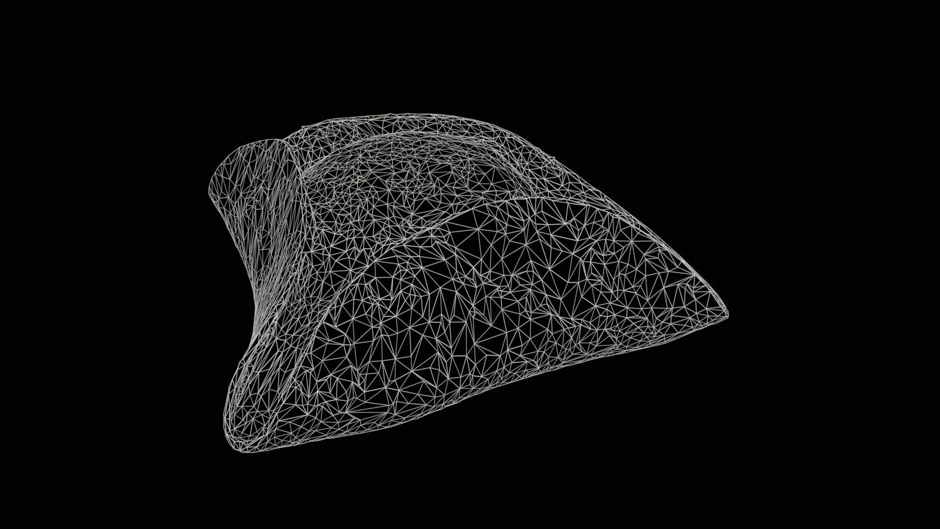 Triangle Hat Plain Low-poly 3D model_11