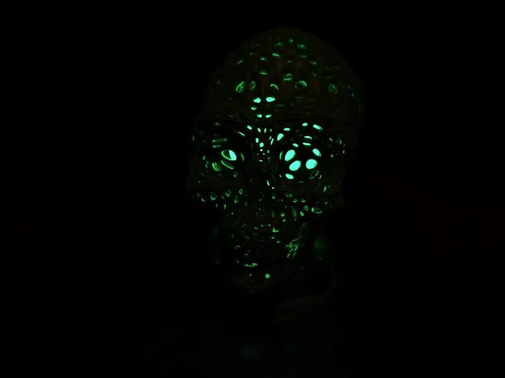 Alien skull Lamp 3D print model_0